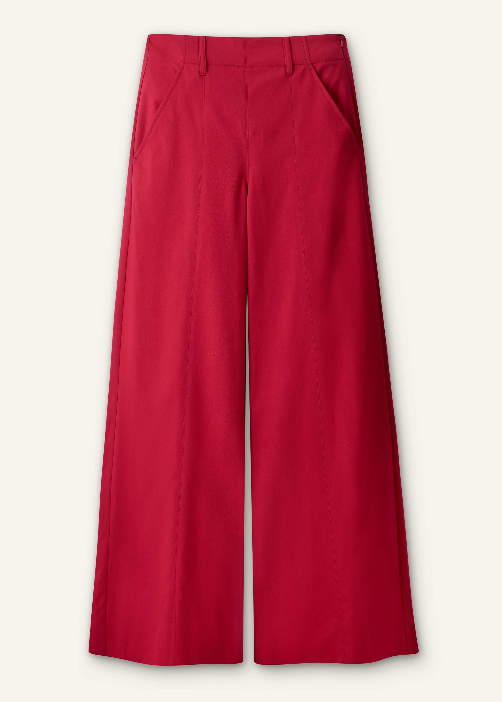 ME and EM Clothing Red High Waist Wide-Leg Pant