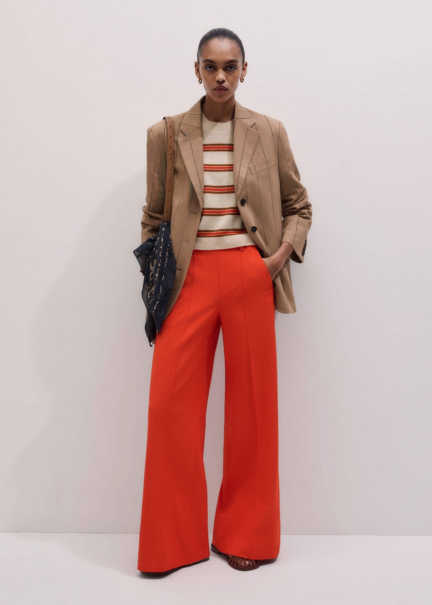 ME and EM Clothing Orange Forever Wide-Leg Pant