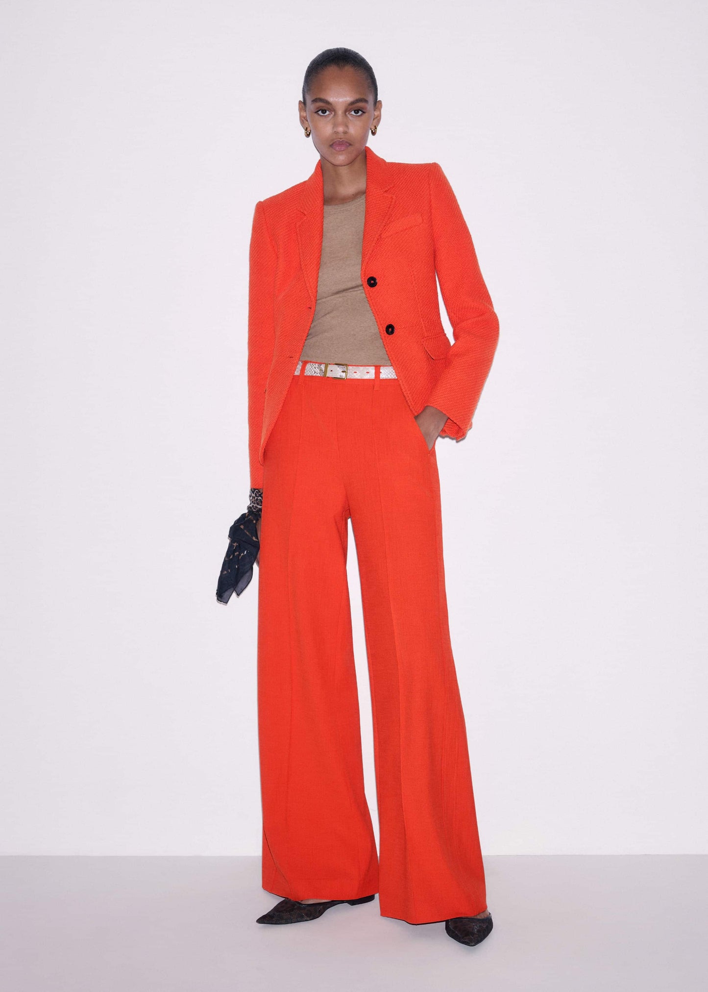 ME and EM Clothing Orange Forever Wide-Leg Pant