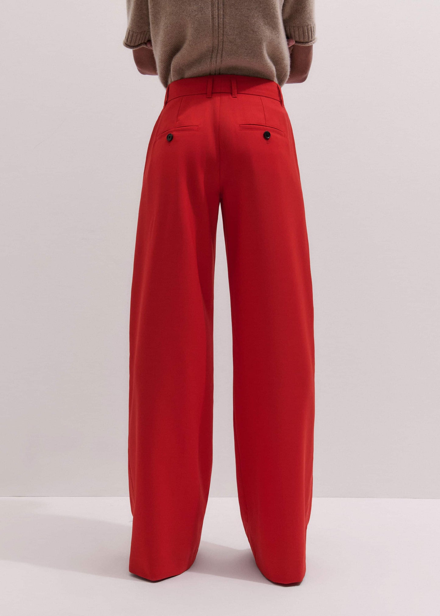 ME and EM Clothing Red Perfect Wide Pleat Front Pant
