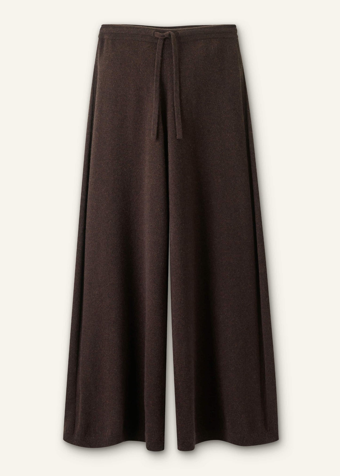 ME and EM Clothing Brown Cashmere Wide-Leg Knit Pant