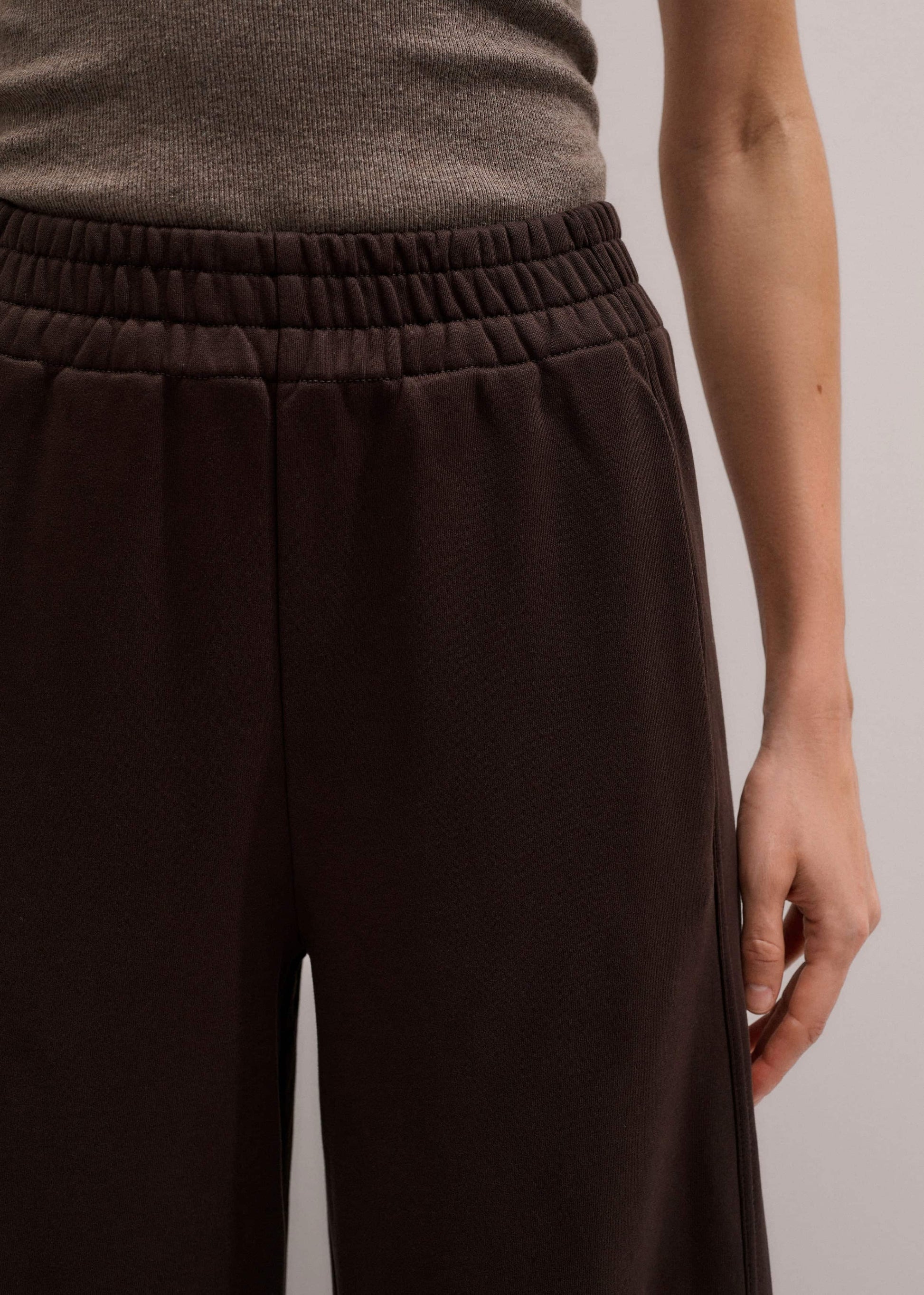ME and EM Clothing Brown Sweatshirt Wide-Leg Track Pant