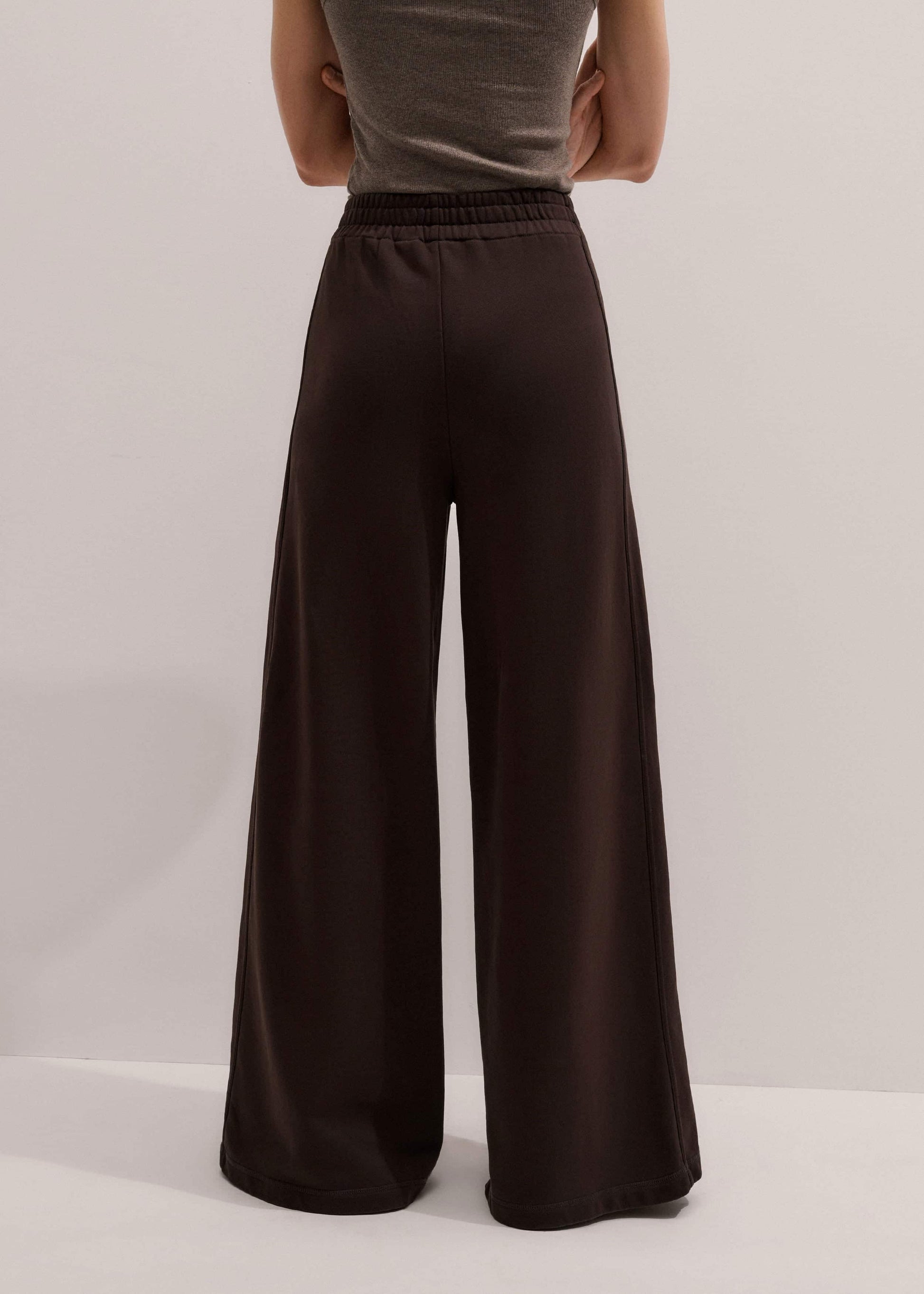 ME and EM Clothing Brown Sweatshirt Wide-Leg Track Pant