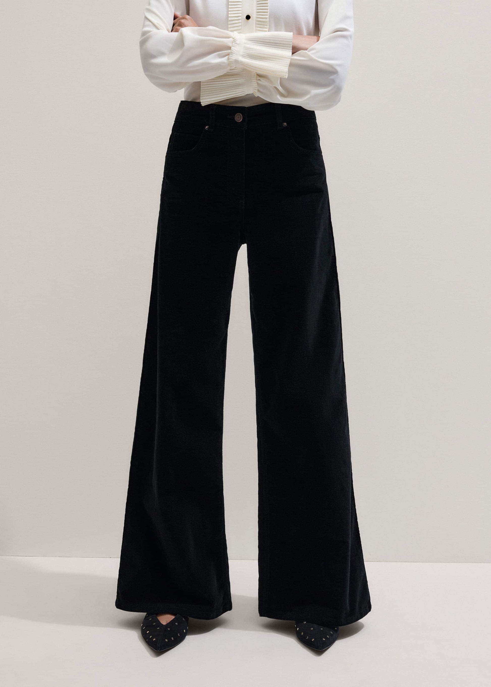 ME and EM Clothing Black Ultimate Wide-Leg Pant