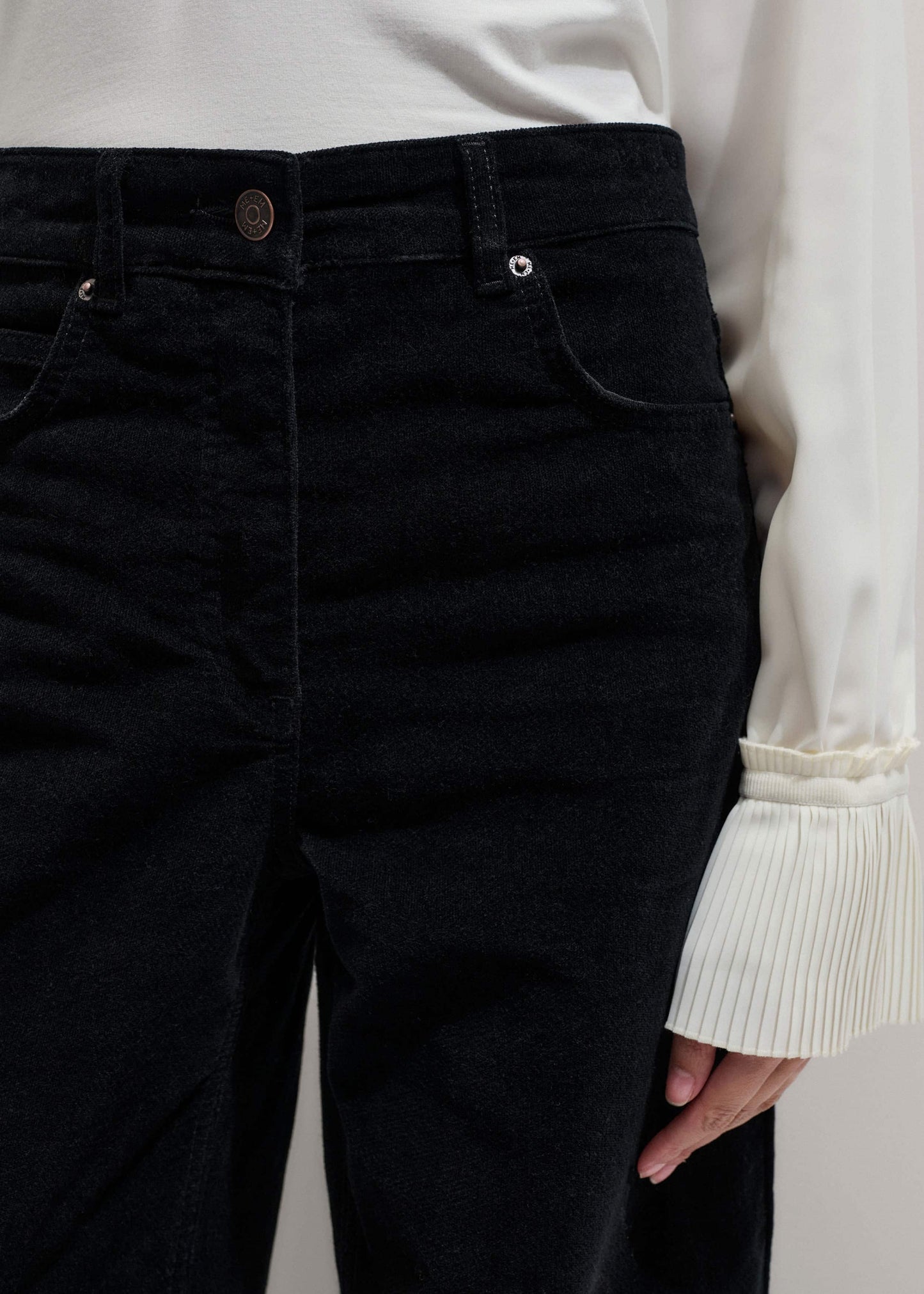 ME and EM Clothing Black Ultimate Wide-Leg Pant
