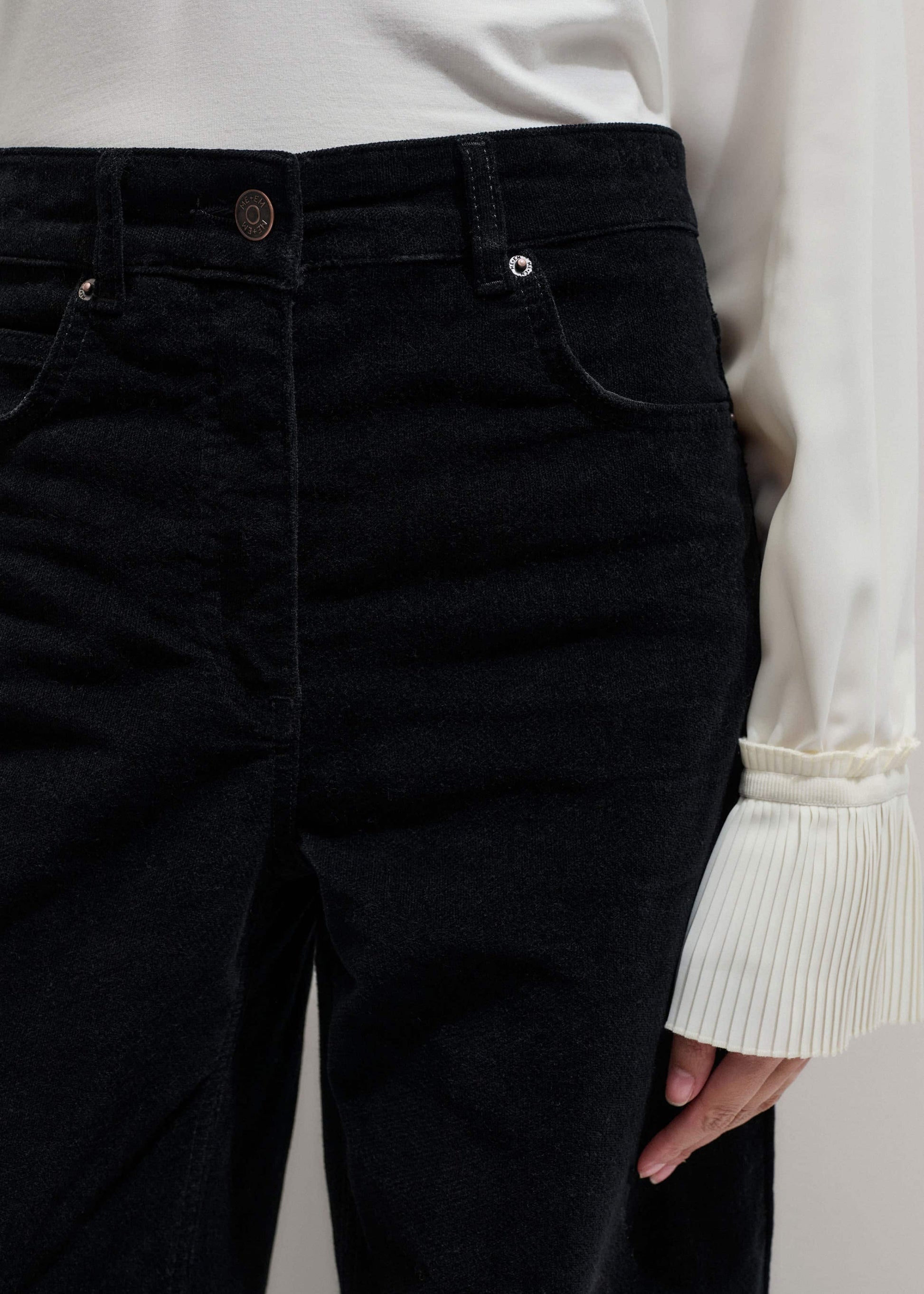 ME and EM Clothing Black Ultimate Wide-Leg Pant