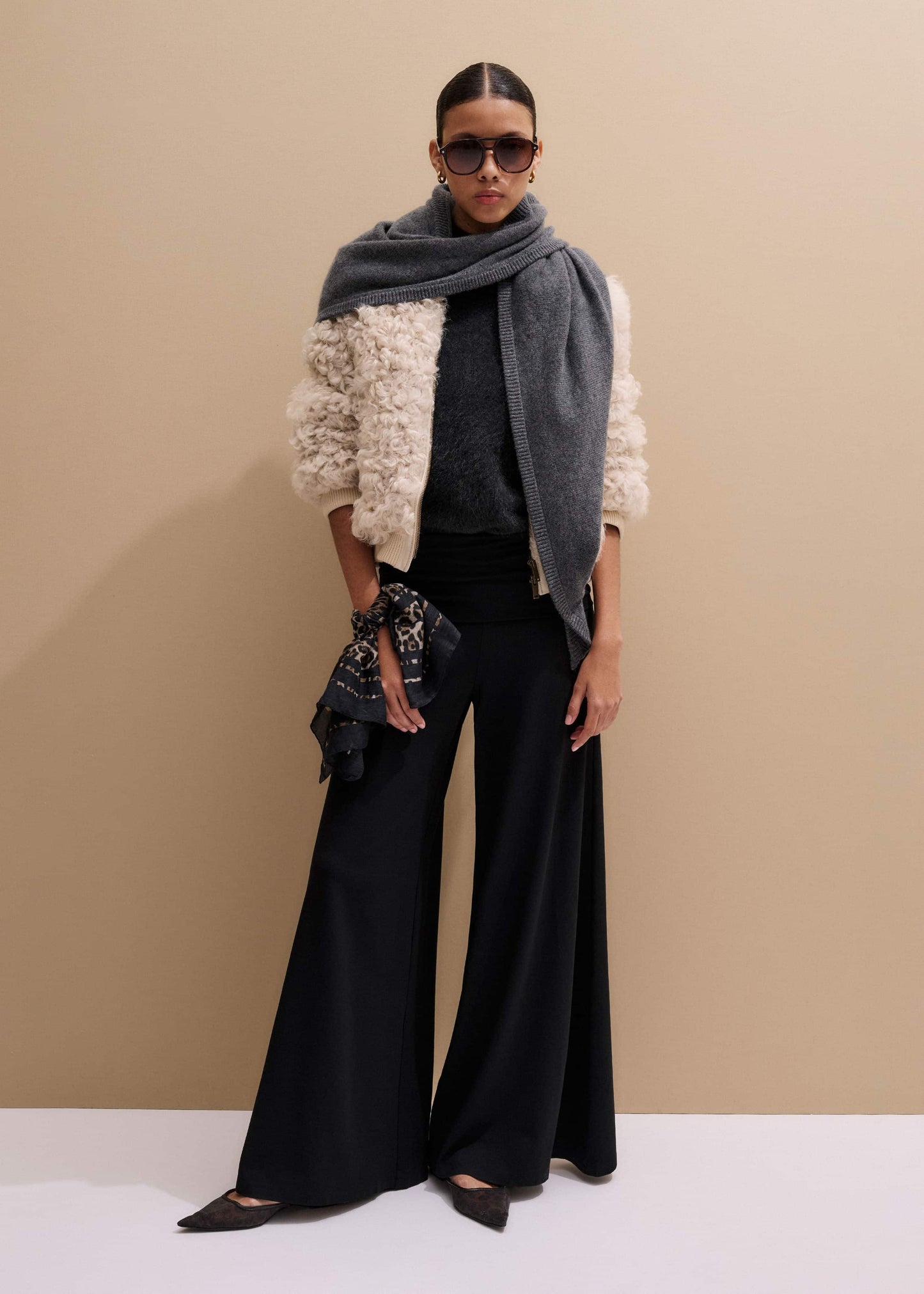 ME and EM Clothing Black Super Wide Palazzo Pant