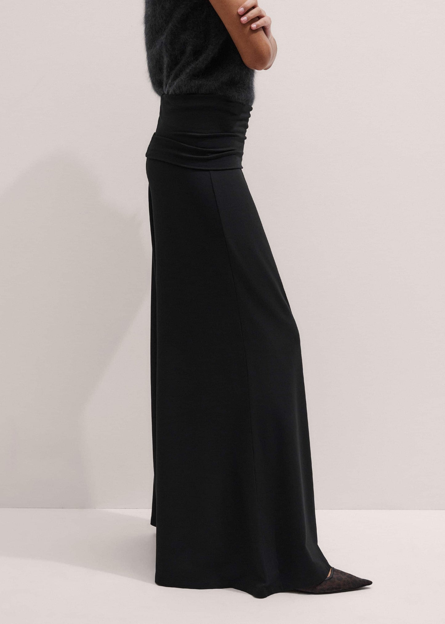 ME and EM Clothing Black Super Wide Palazzo Pant