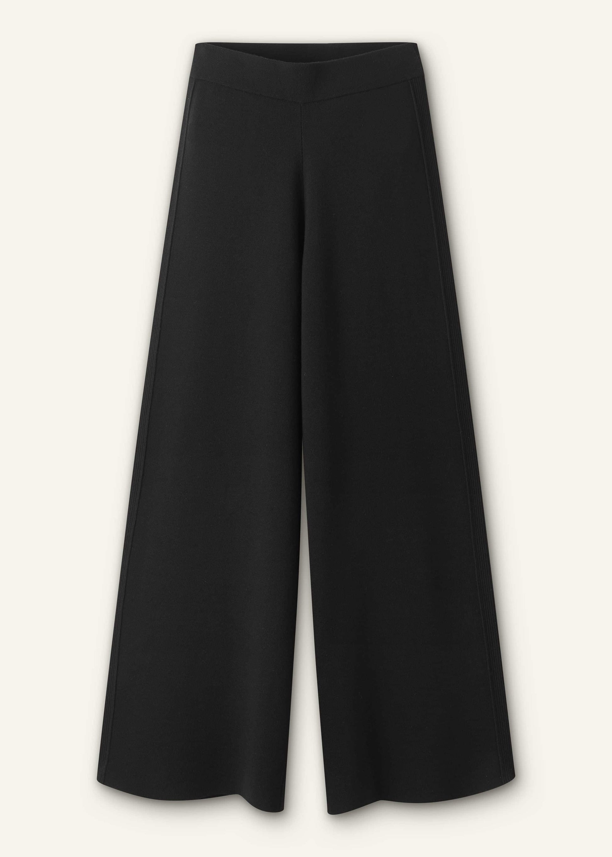 ME and EM Clothing Black Silk Knit Evening Palazzo Pant