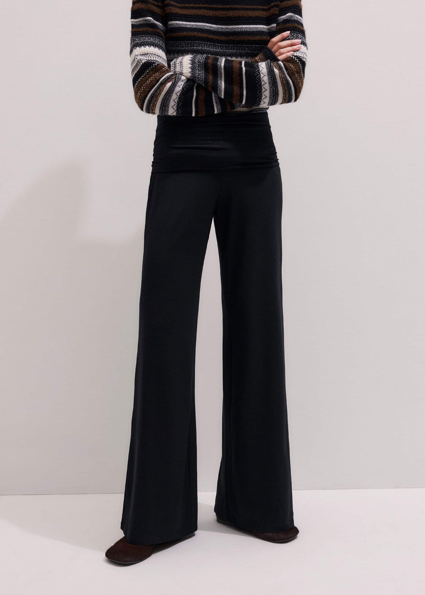 ME and EM Clothing Black Icon Palazzo Pant