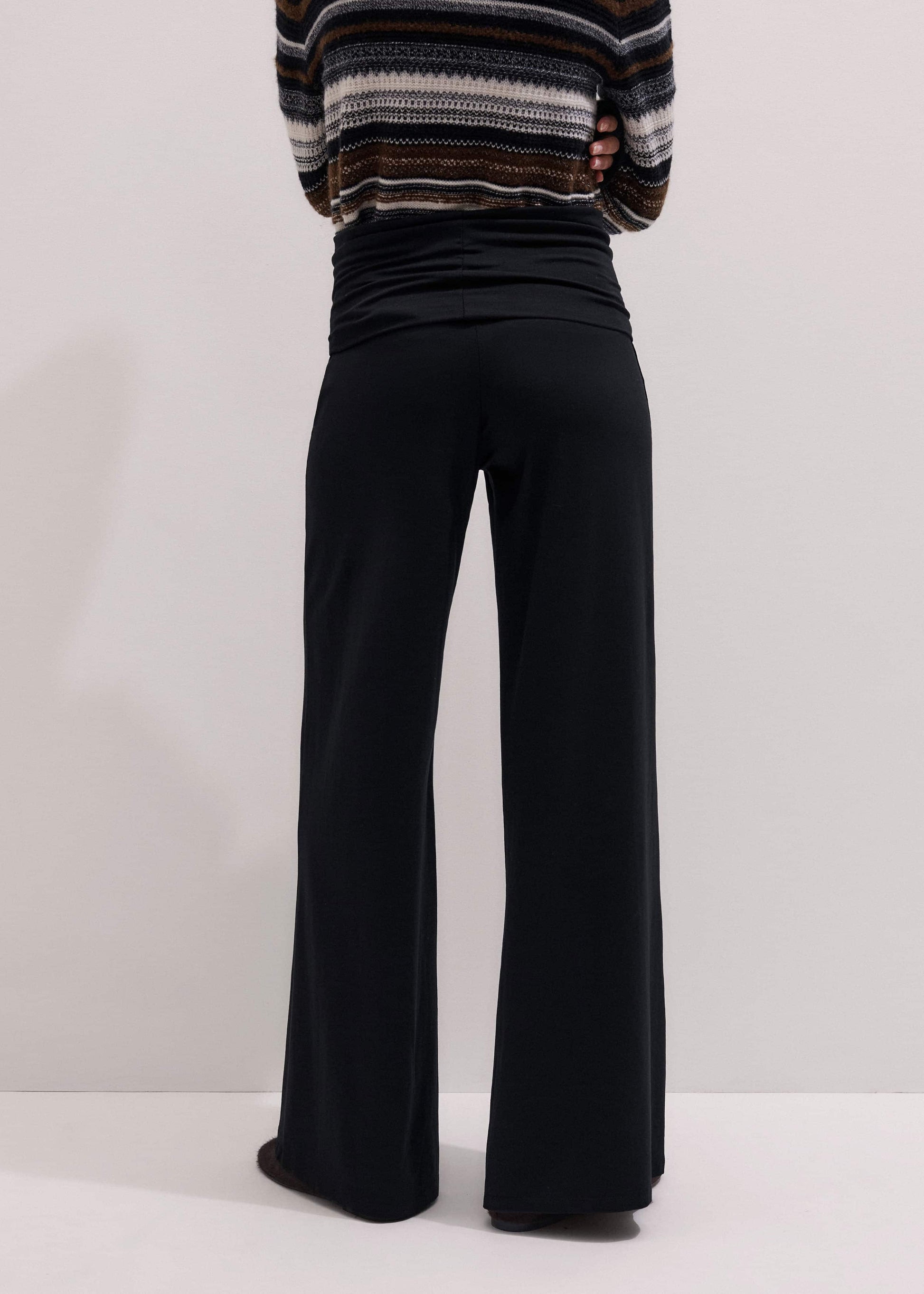 ME and EM Clothing Black Icon Palazzo Pant