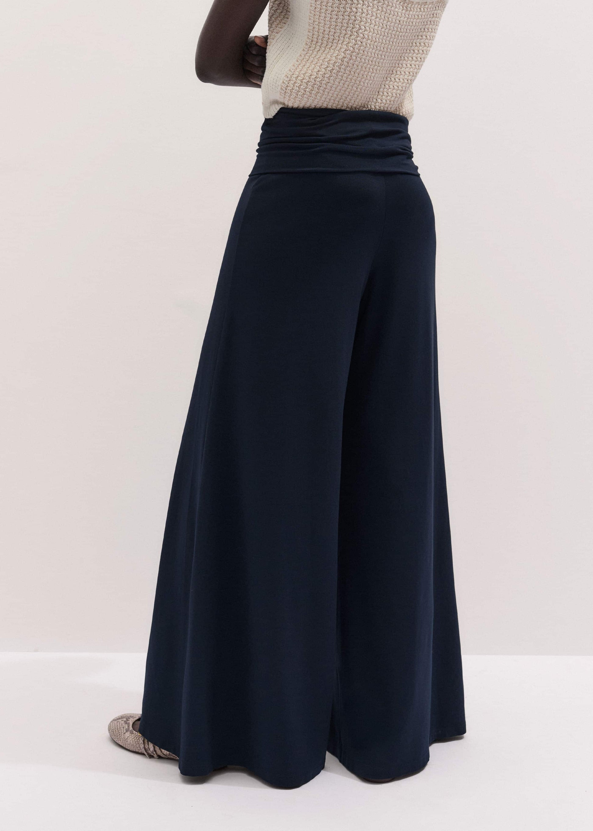 ME and EM Clothing Navy Super Wide Palazzo Pant