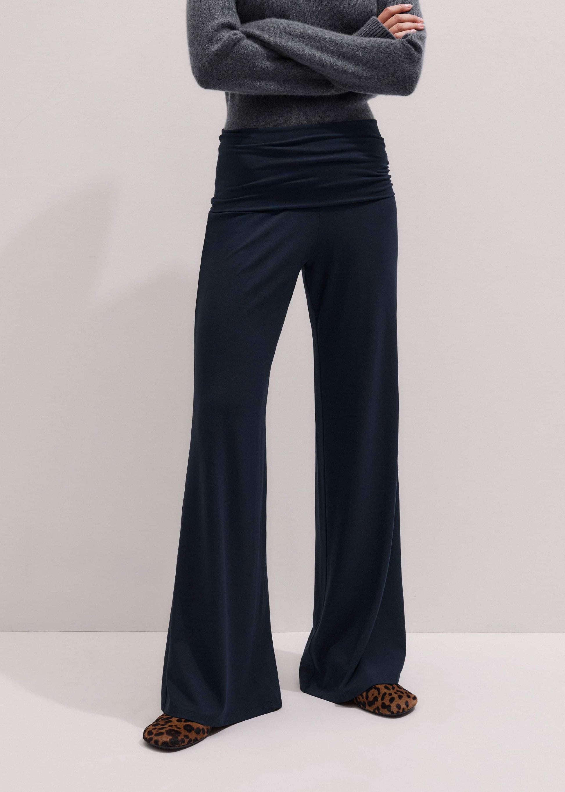 ME and EM Clothing Navy Icon Palazzo Pant
