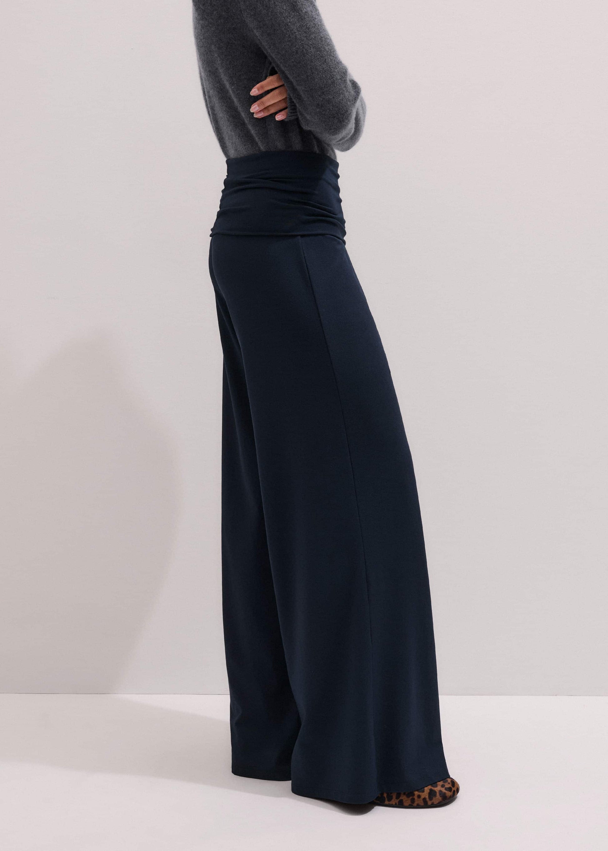 ME and EM Clothing Navy Icon Palazzo Pant