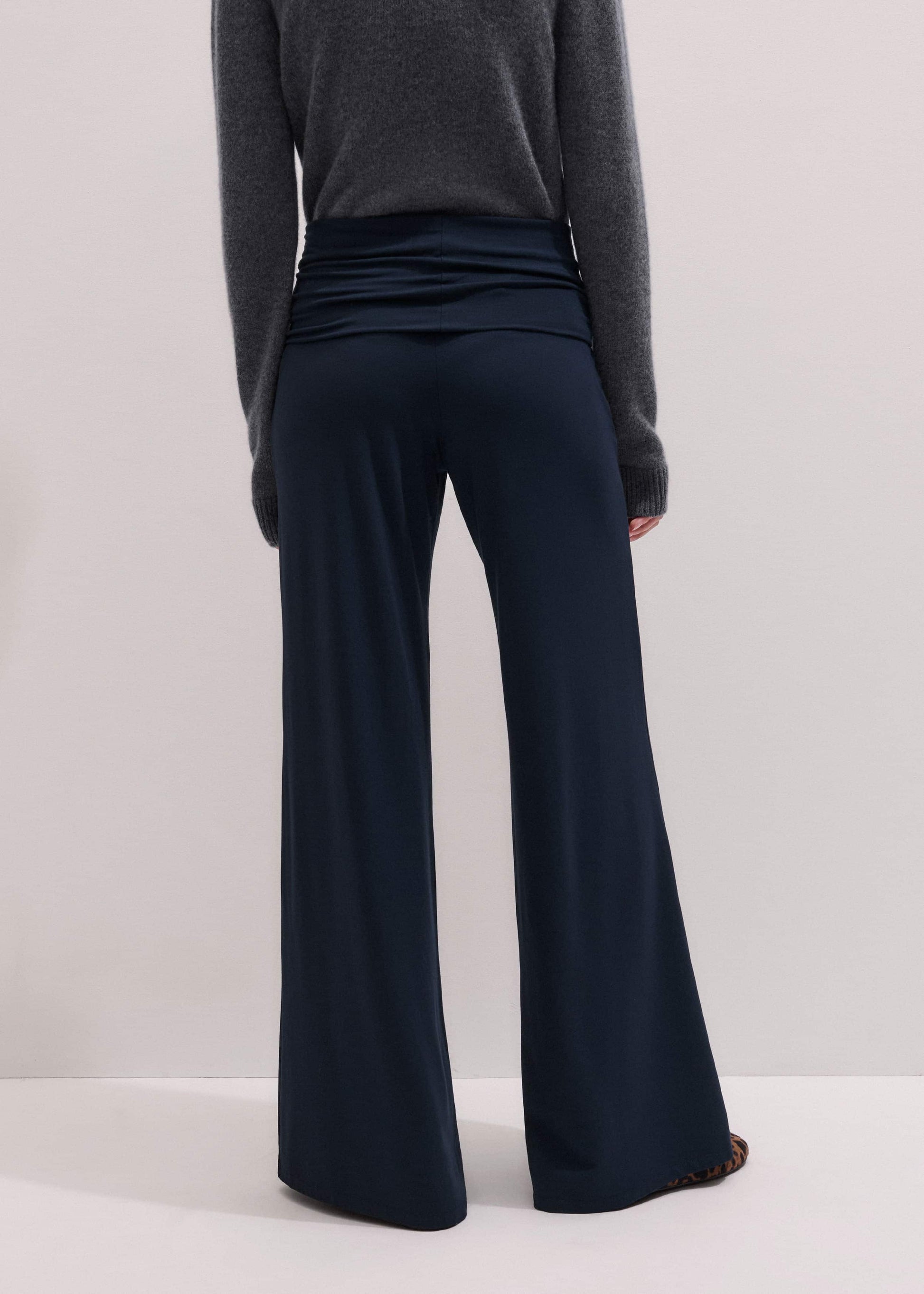 ME and EM Clothing Navy Icon Palazzo Pant