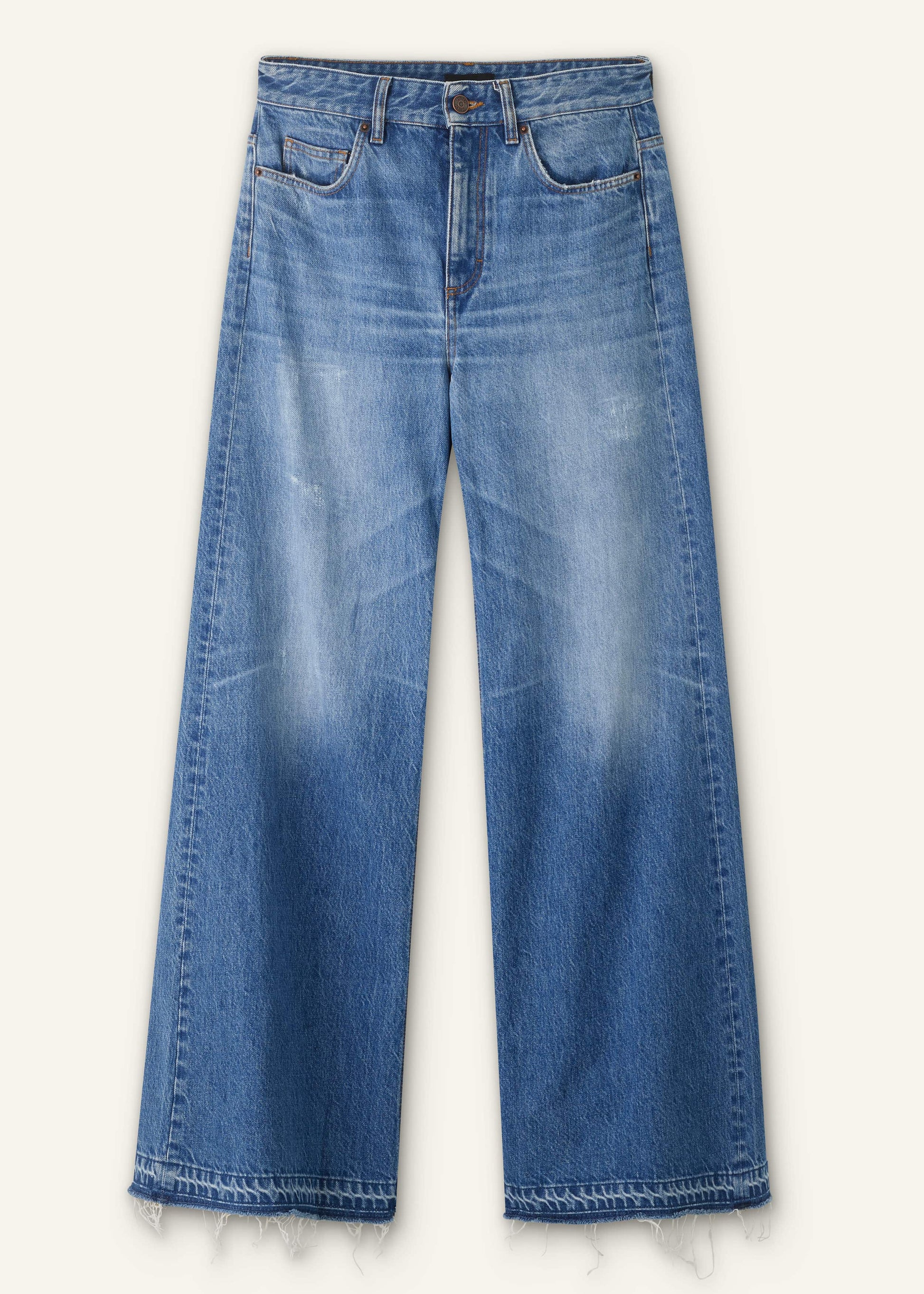 ME and EM Clothing Blue Distressed Ultimate Wide-Leg Jean