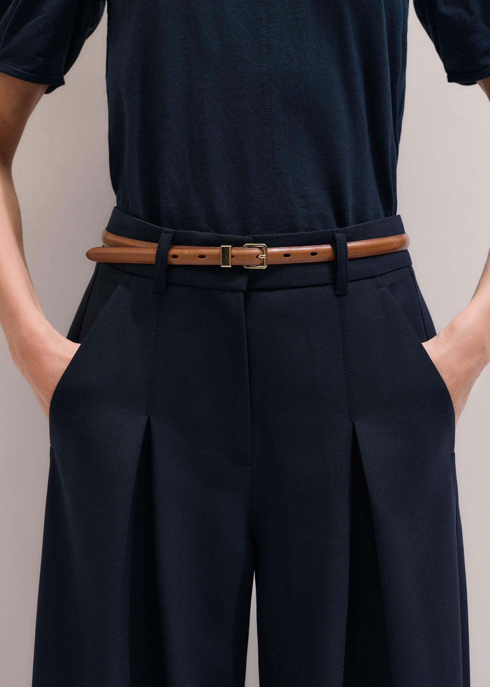 ME and EM Clothing Navy Ultimate Very Wide-Leg Pant