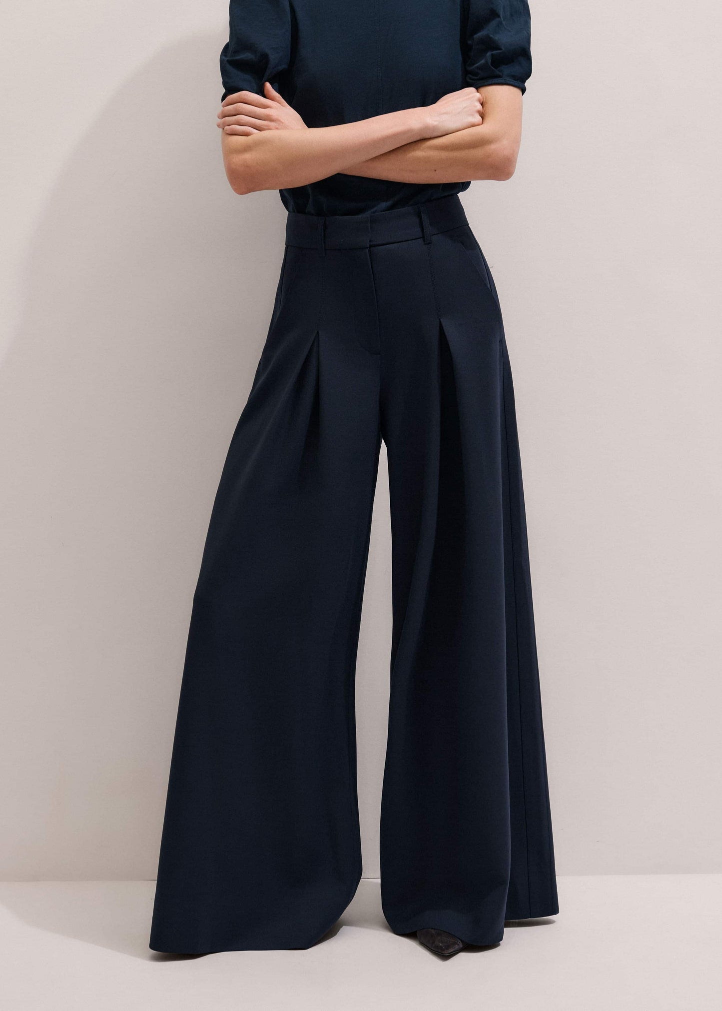 ME and EM Clothing Navy Ultimate Very Wide-Leg Pant