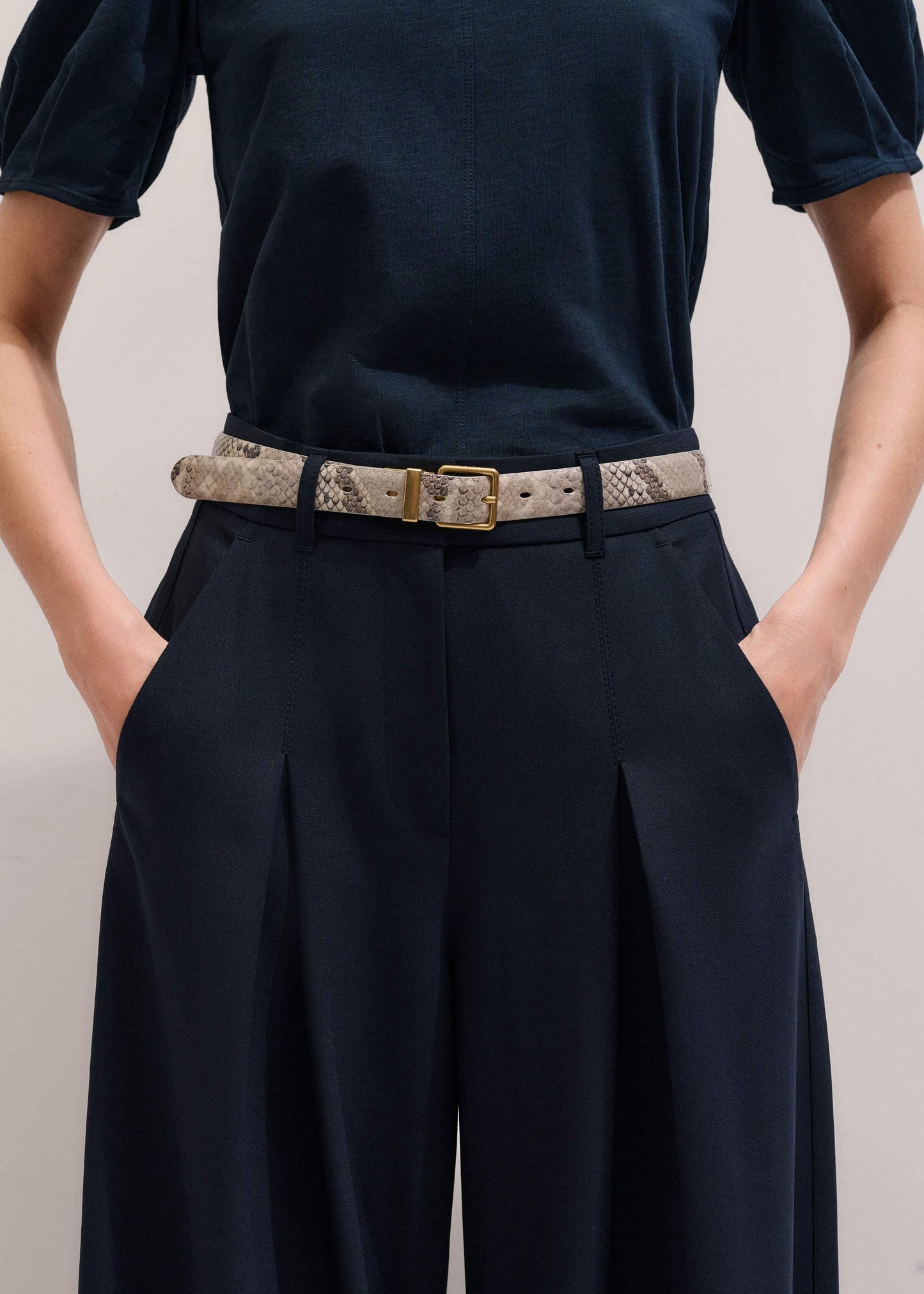ME and EM Clothing Navy Ultimate Very Wide-Leg Pant
