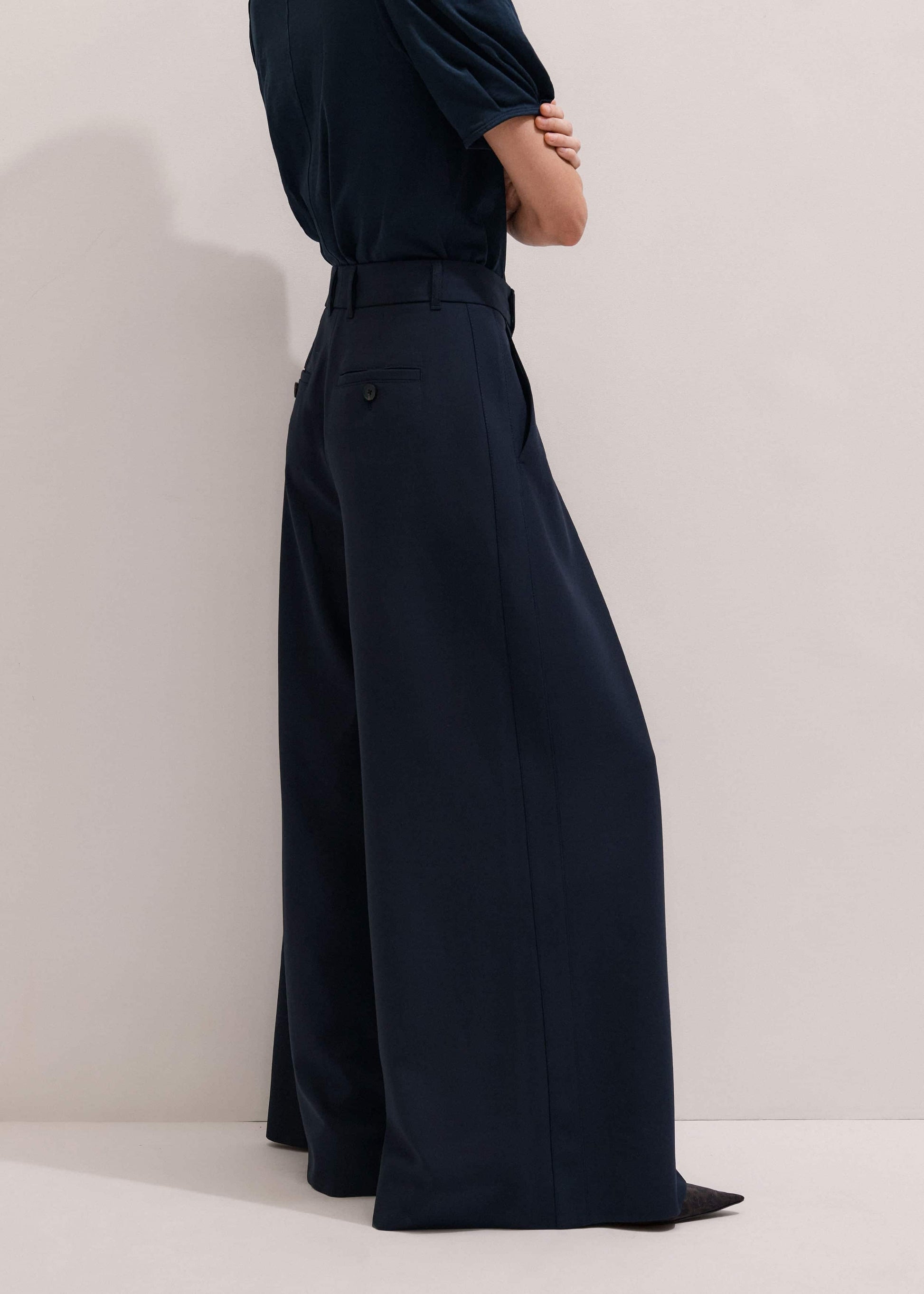 ME and EM Clothing Navy Ultimate Very Wide-Leg Pant