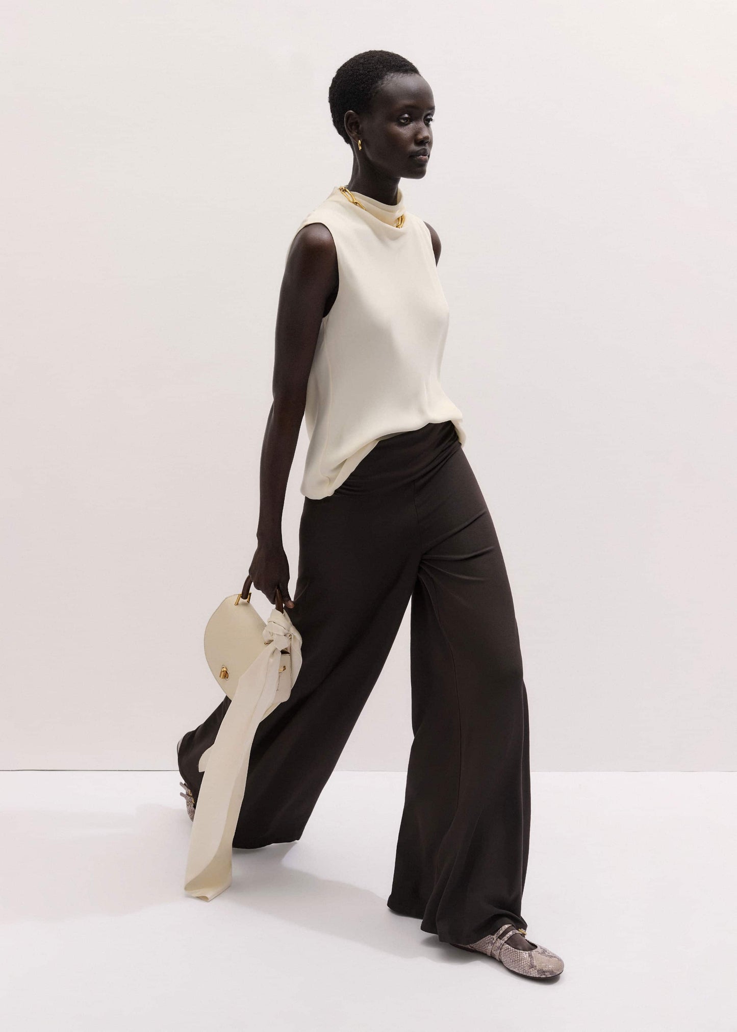ME and EM Clothing Brown Super Wide Palazzo Pant