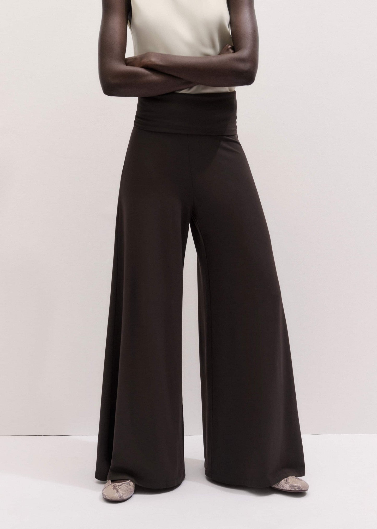 ME and EM Clothing Brown Super Wide Palazzo Pant