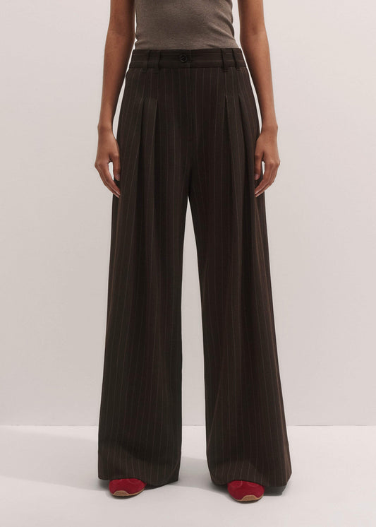 ME and EM Clothing Brown Wide-Leg Pant