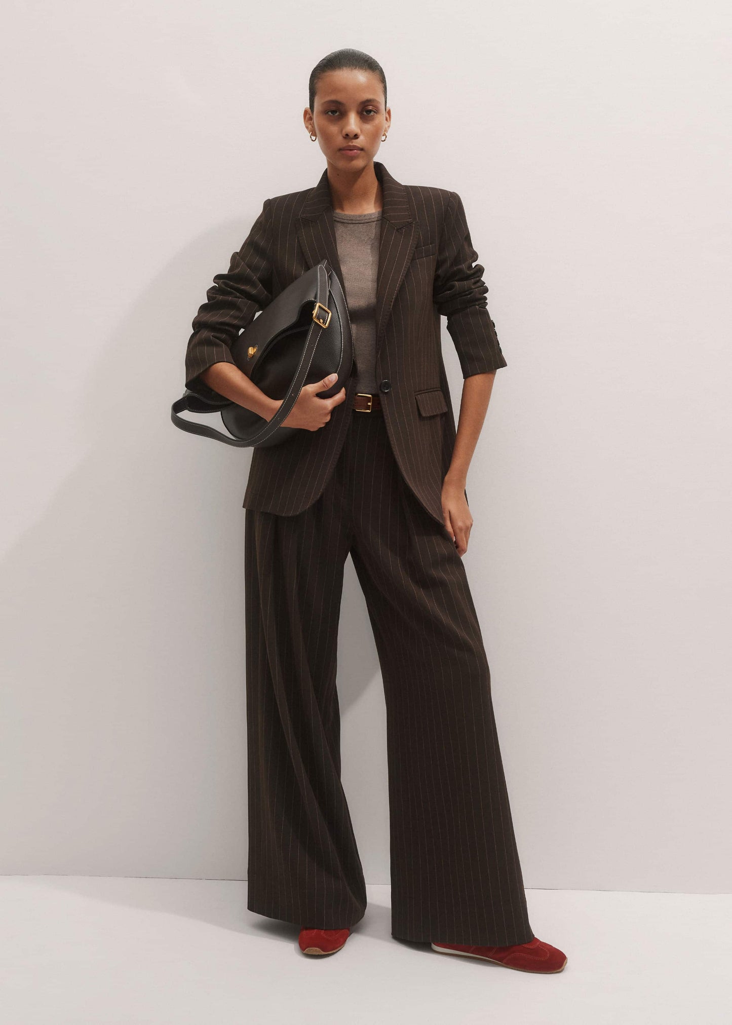 ME and EM Clothing Brown Wide-Leg Pant