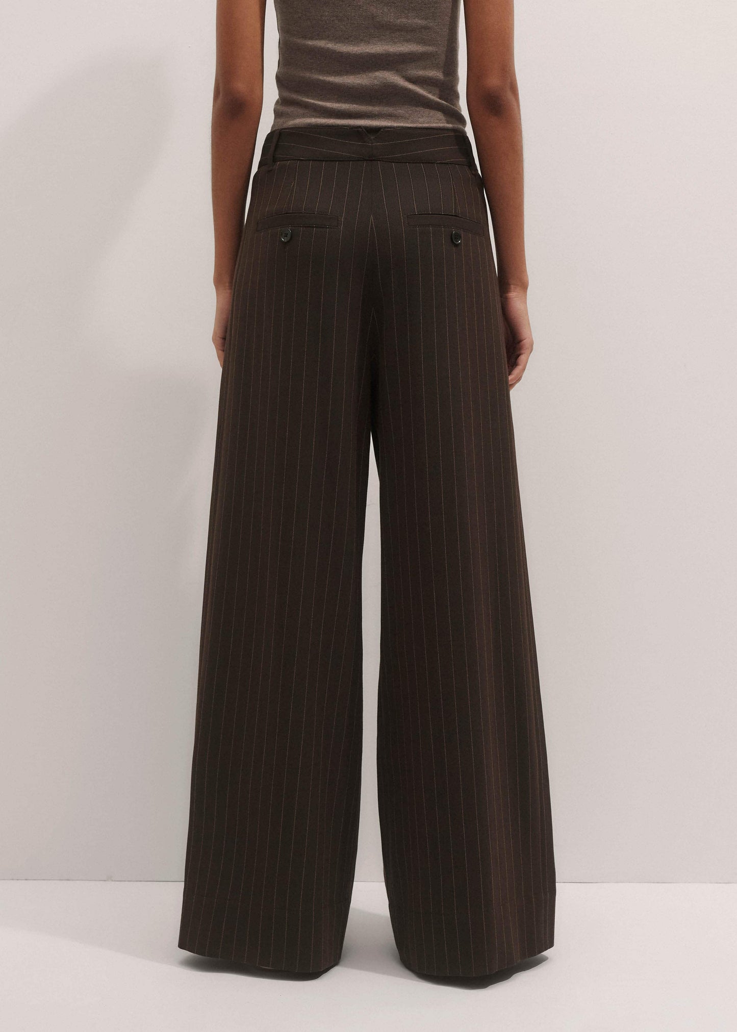 ME and EM Clothing Brown Wide-Leg Pant