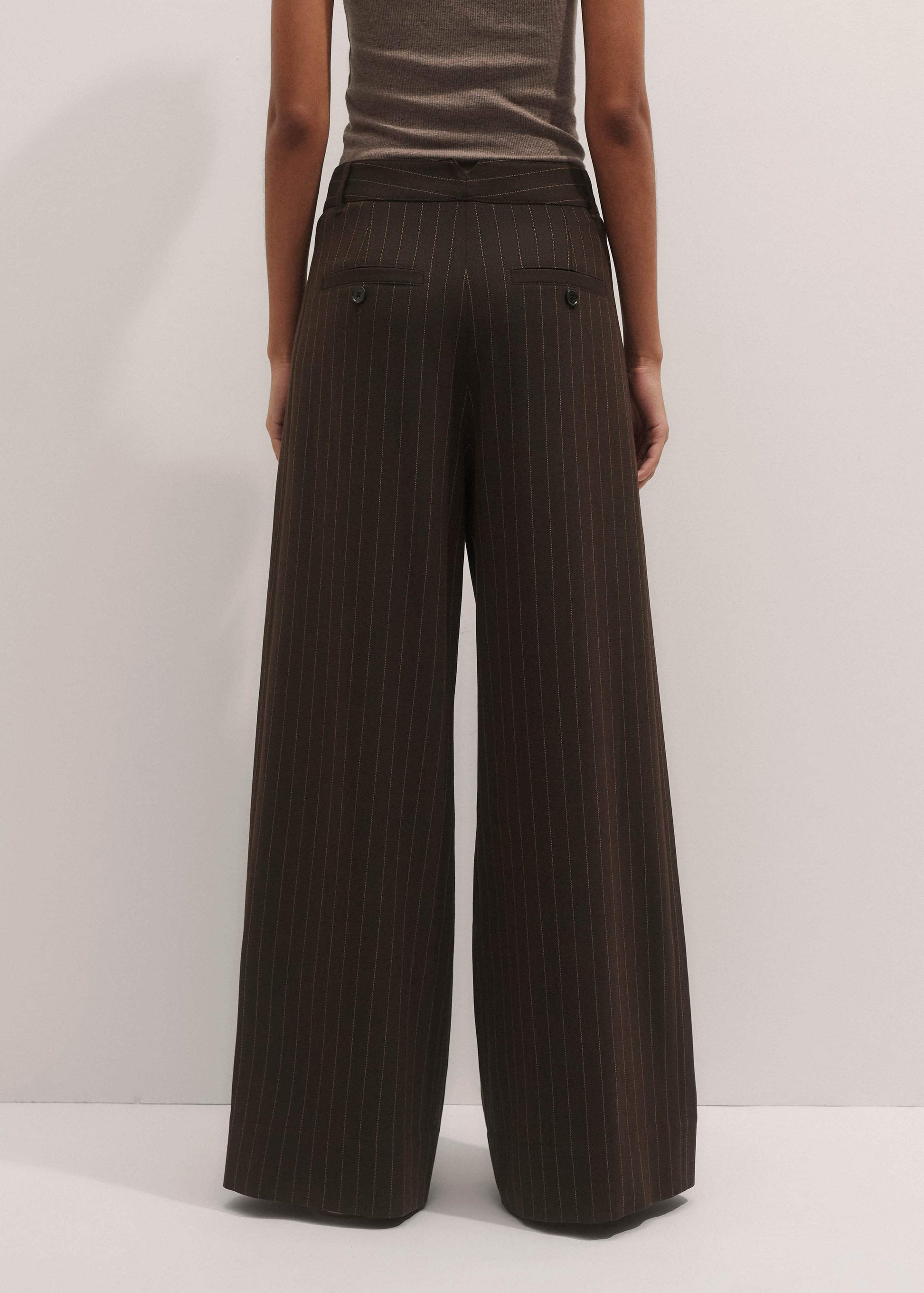 ME and EM Clothing Brown Wide-Leg Pant