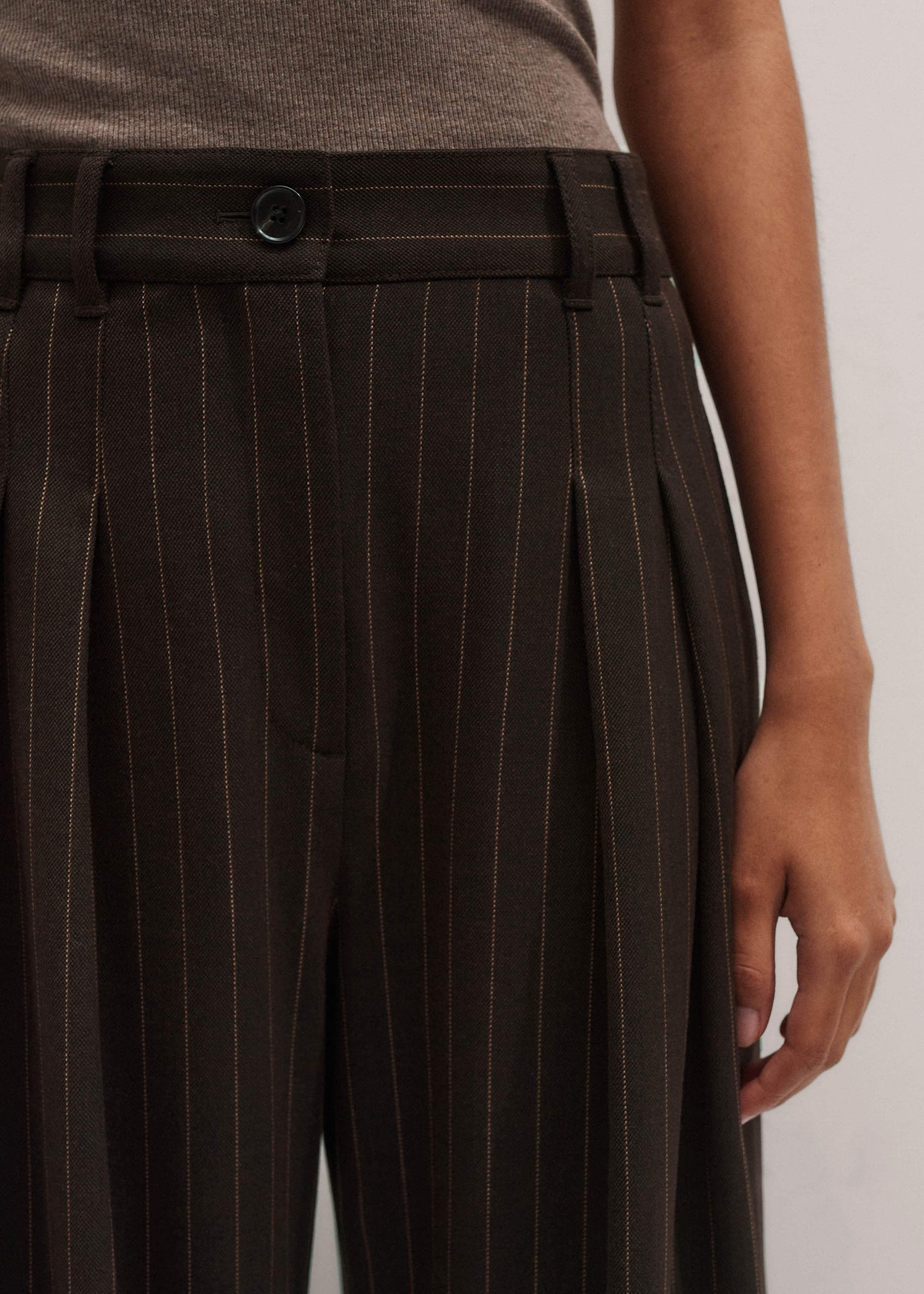 ME and EM Clothing Brown Wide-Leg Pant