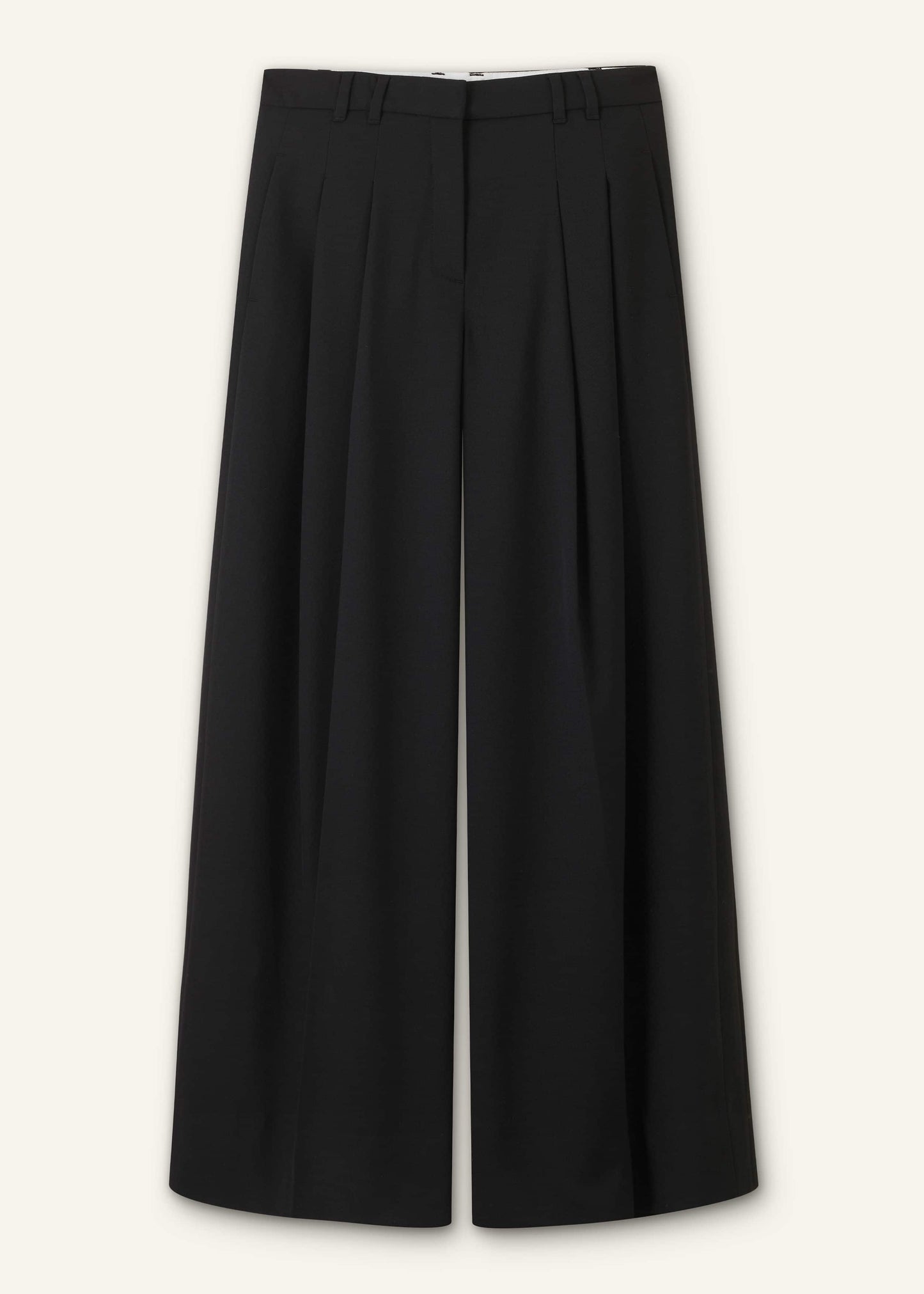 ME and EM Clothing Black Wide-Leg Pleat Pant
