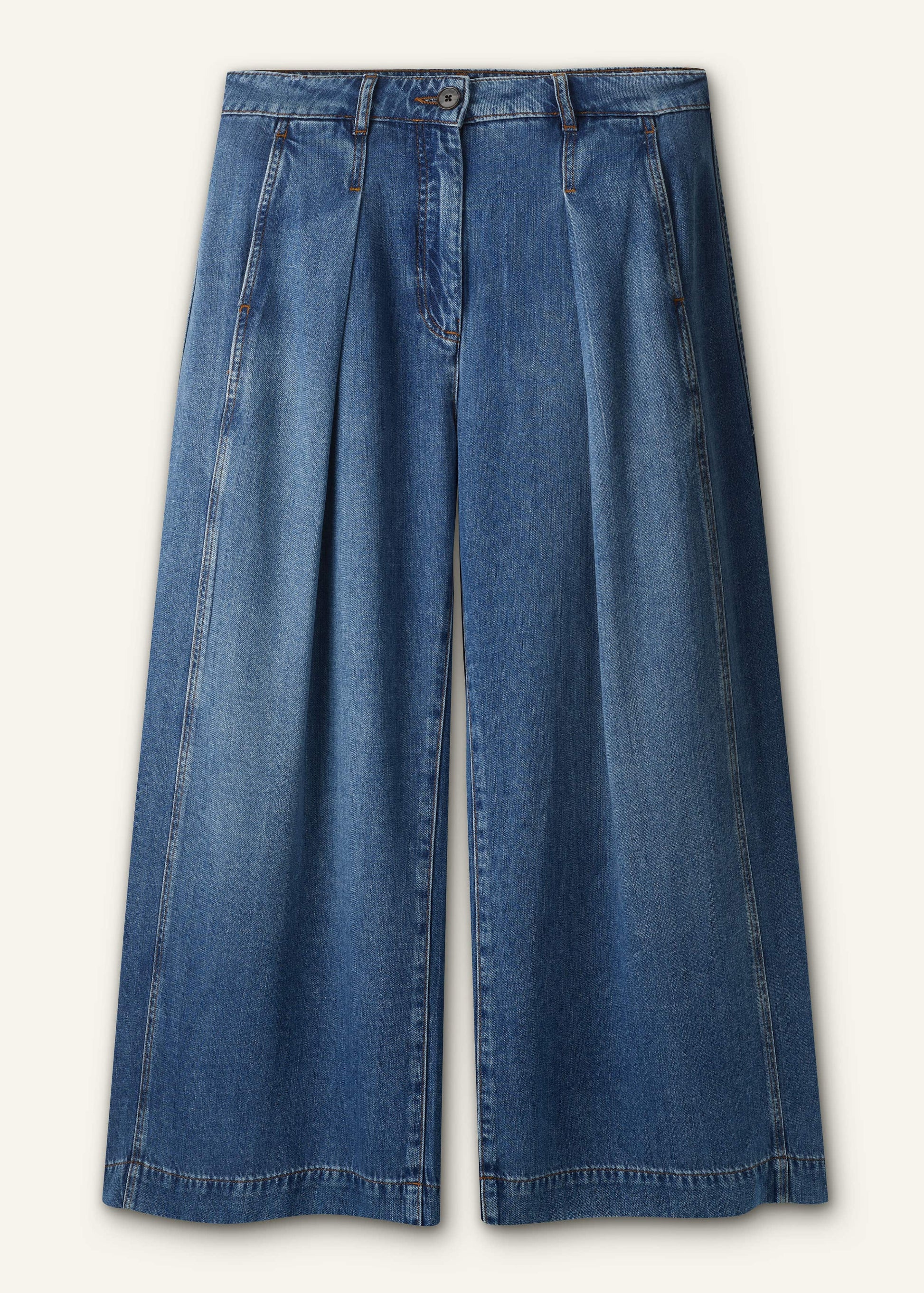 ME and EM Clothing Blue Straight Culotte Jean