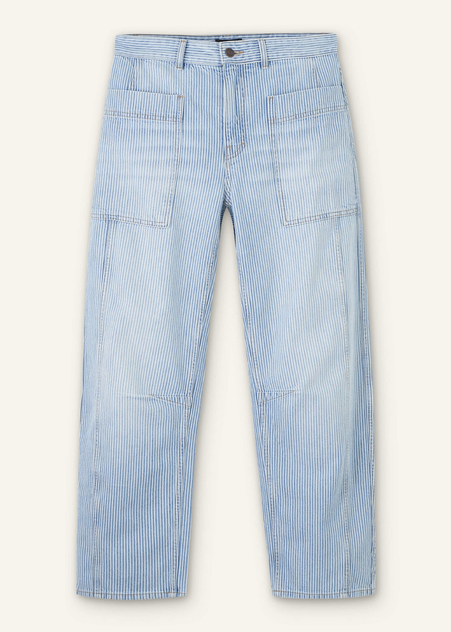 ME and EM Clothing Blue Micro Stripe Engineered Leg Jean