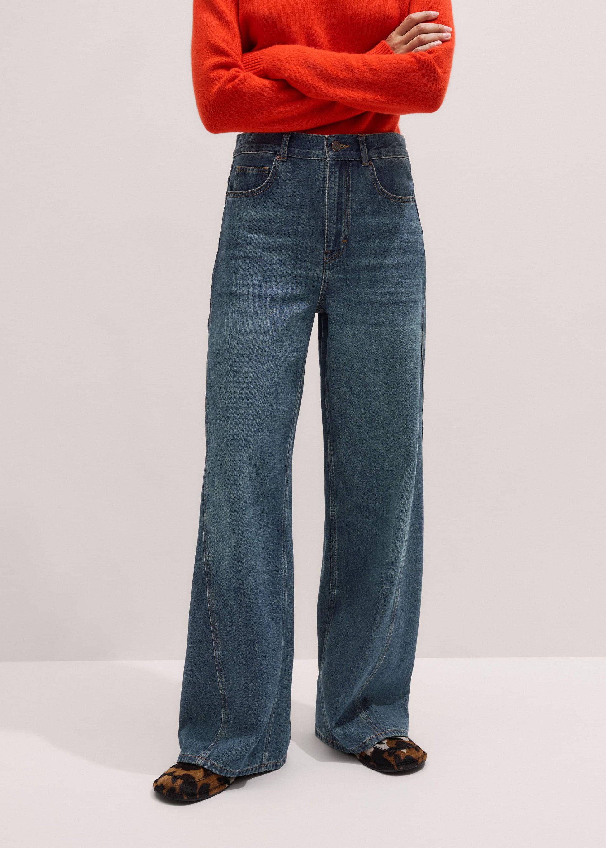 ME and EM Clothing Blue Relaxed Straight Insert Jean