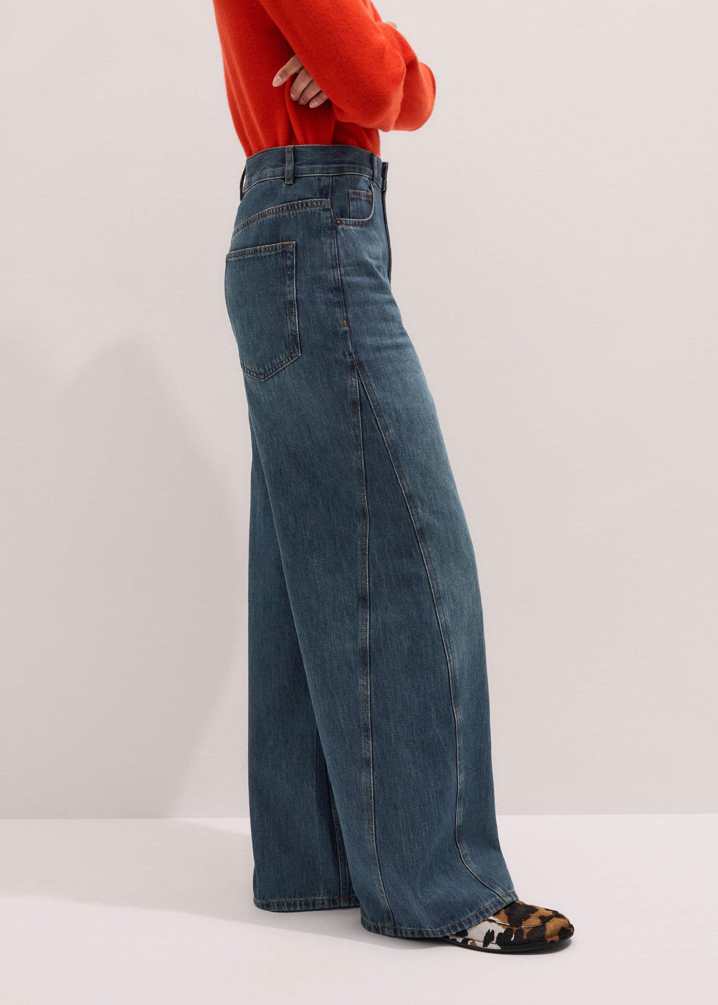 ME and EM Clothing Blue Relaxed Straight Insert Jean