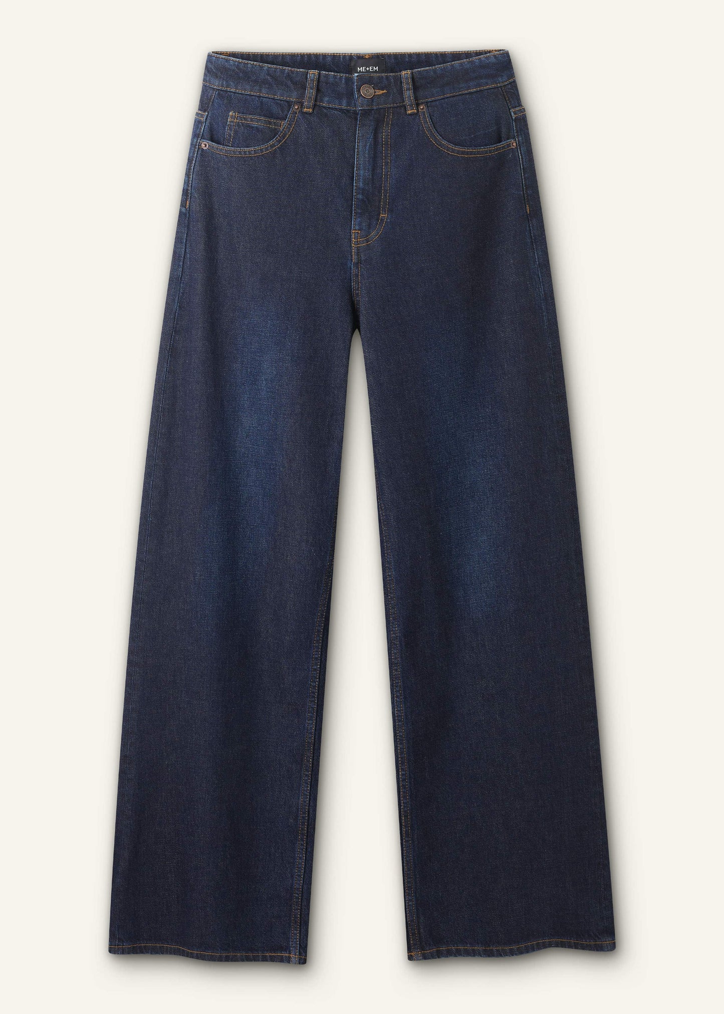 ME and EM Clothing Dark Blue Rinse Wash Ultimate Wide-Leg Jean
