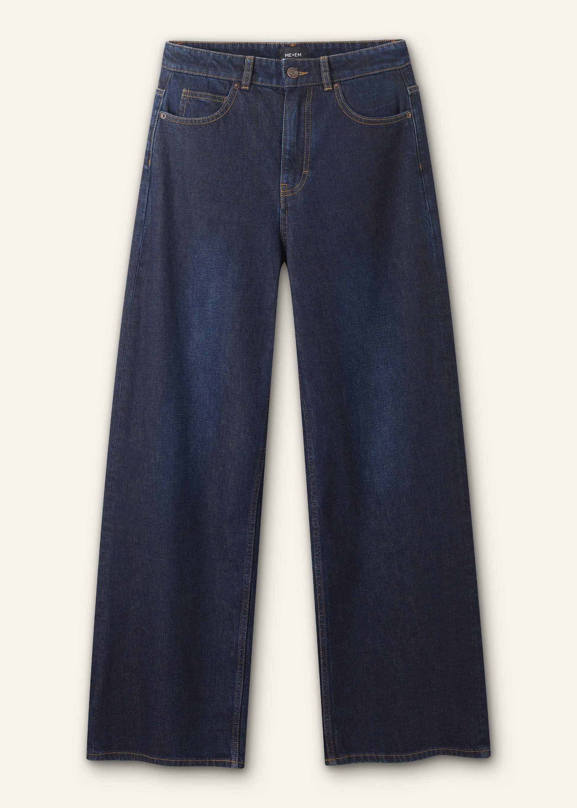 ME and EM Clothing Dark Blue Rinse Wash Ultimate Wide-Leg Jean