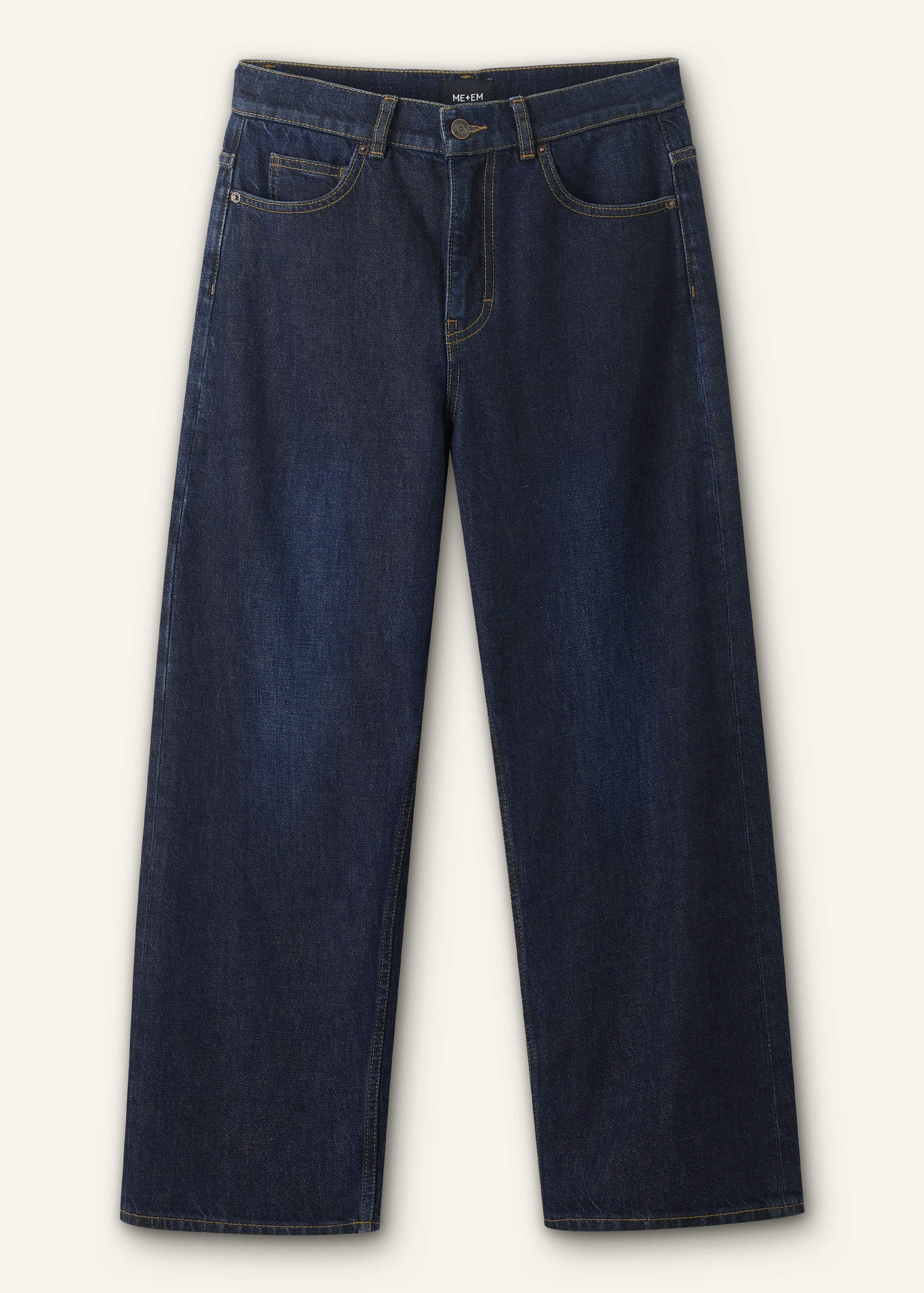 ME and EM Clothing Dark Blue Straight Crop Jean
