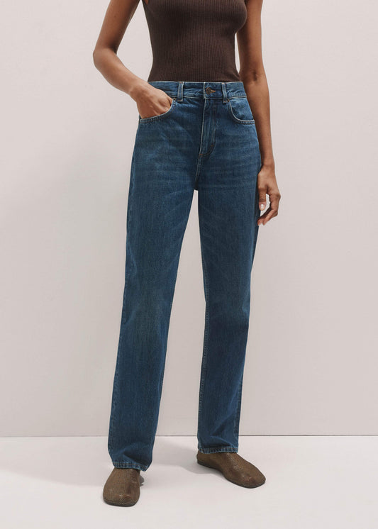 ME and EM Clothing Blue Full-Length Straight Jean