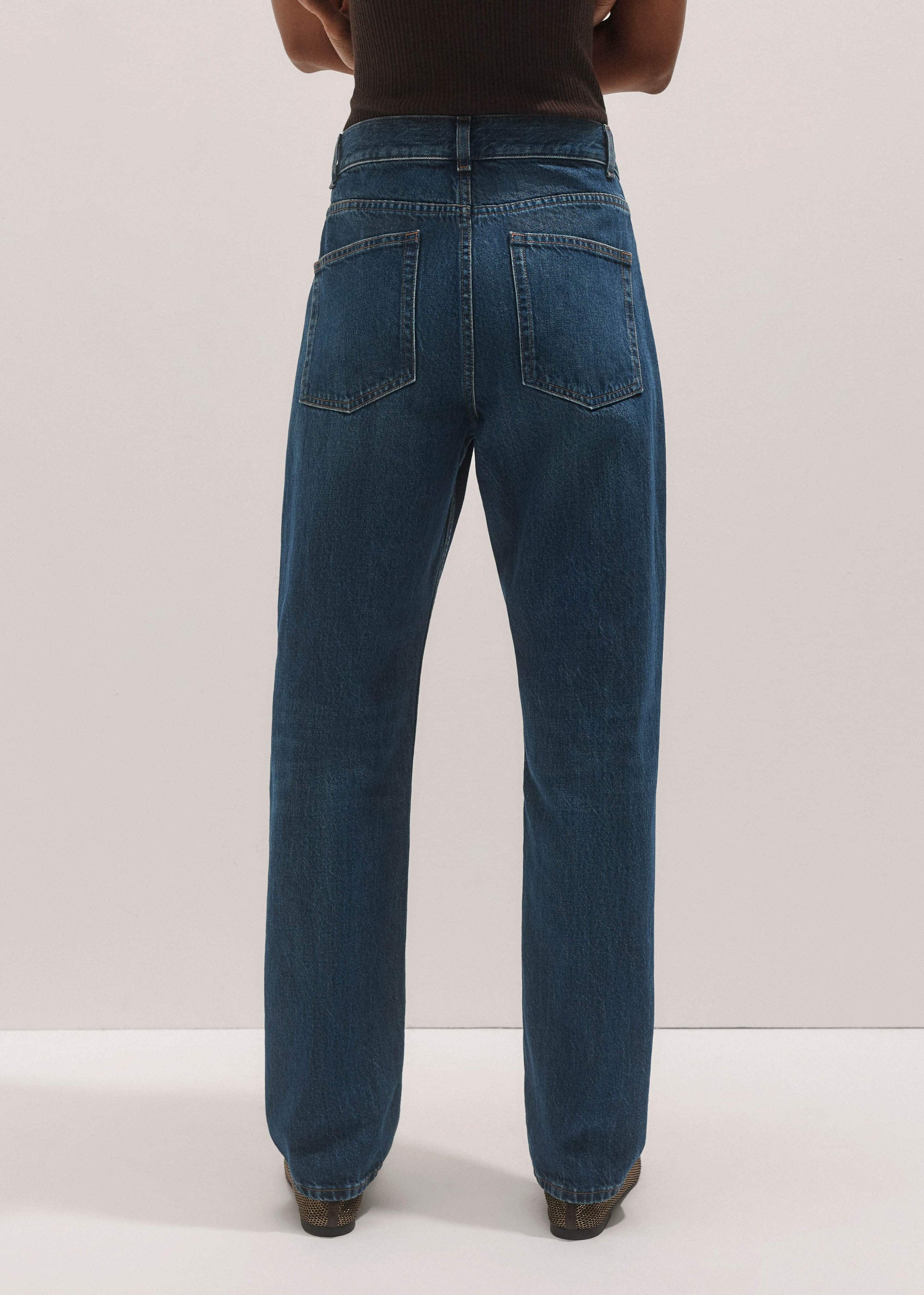 ME and EM Clothing Blue Full-Length Straight Jean