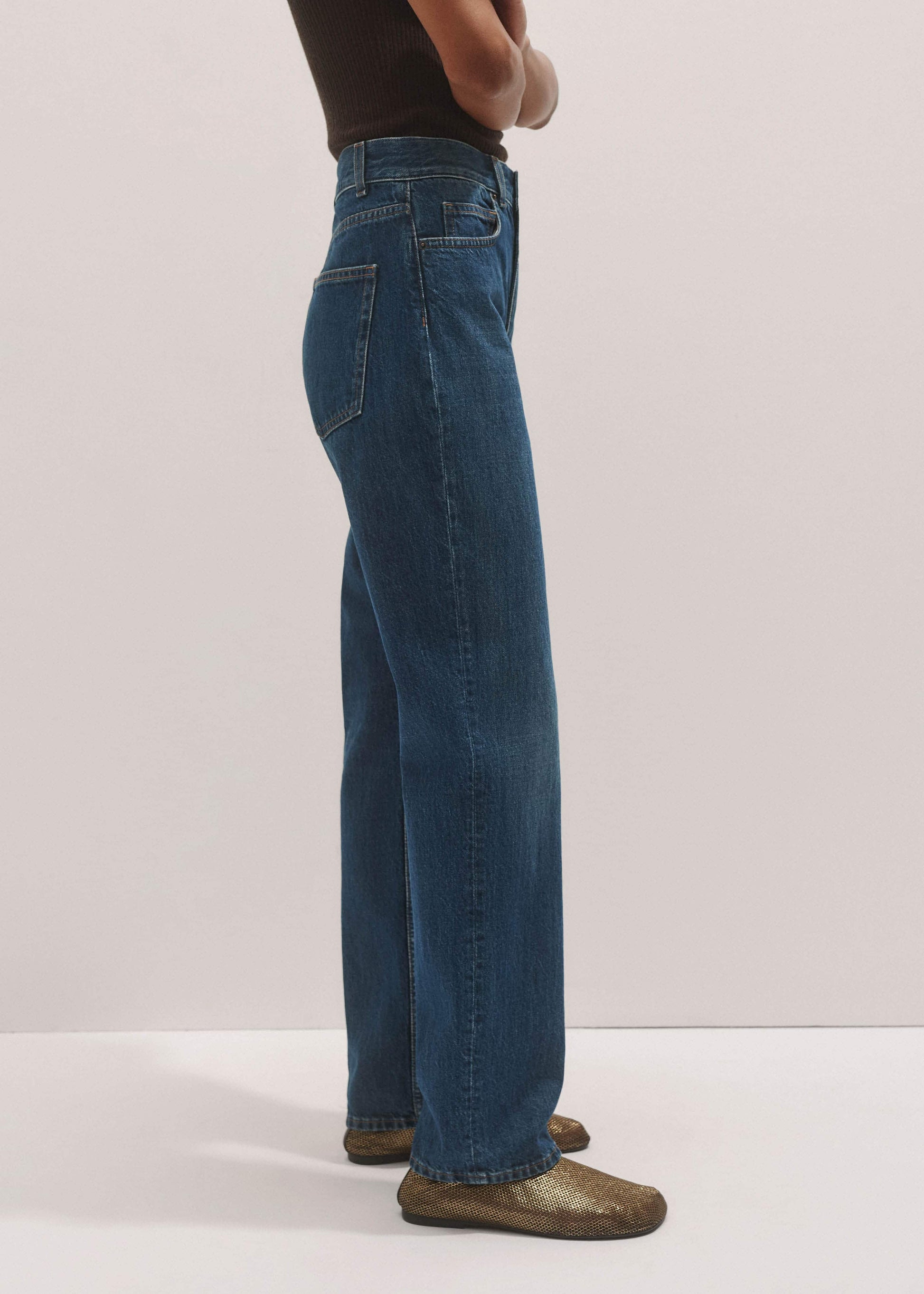 ME and EM Clothing Blue Full-Length Straight Jean