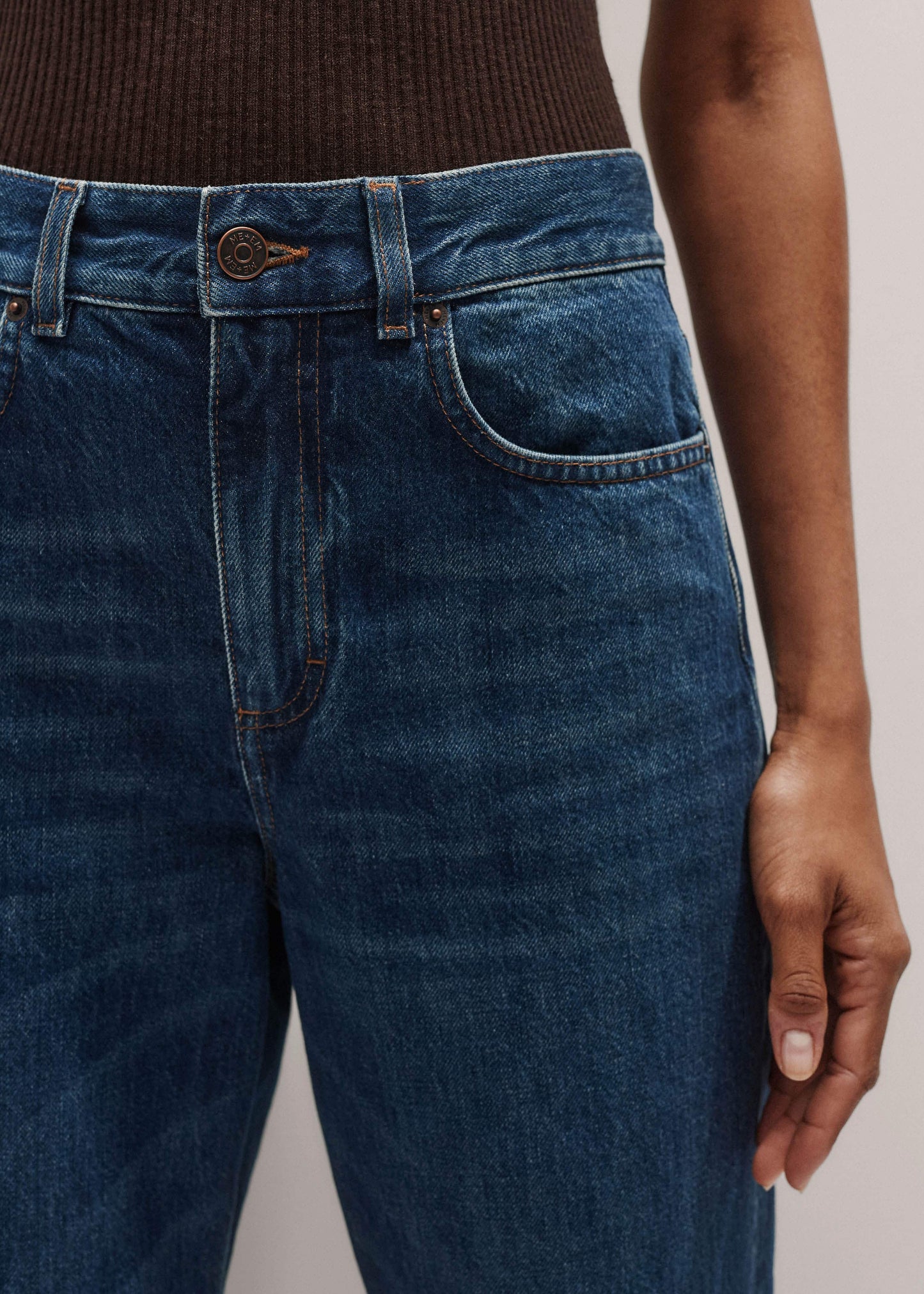 ME and EM Clothing Blue Full-Length Straight Jean