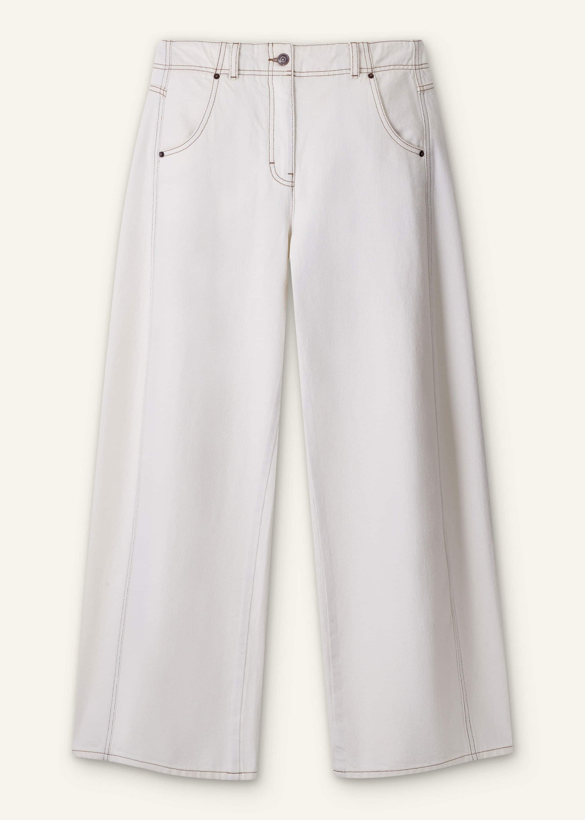 ME and EM Clothing White Relaxed Engineered Jean