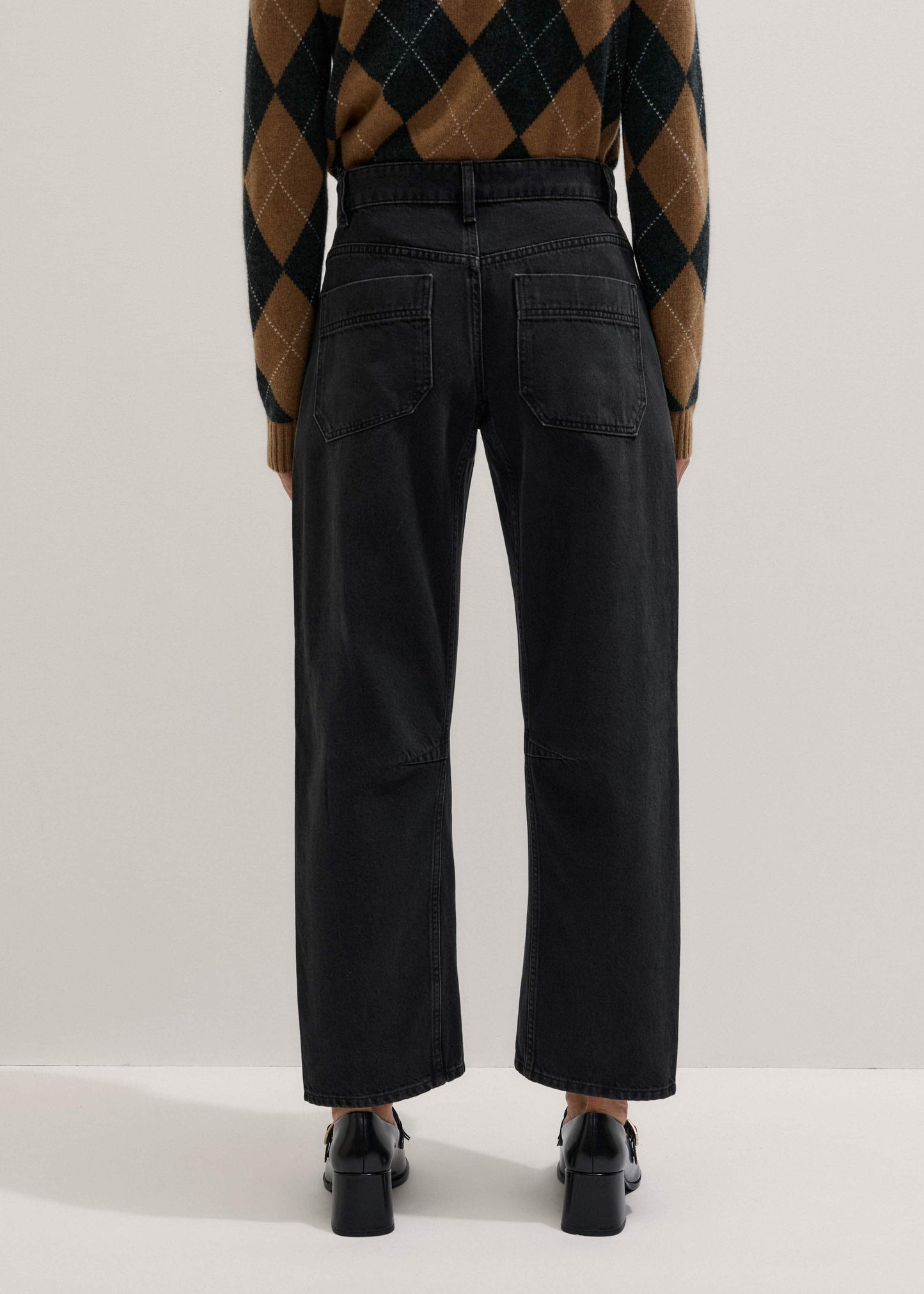ME and EM Clothing Black Patch Pocket Engineered Jean