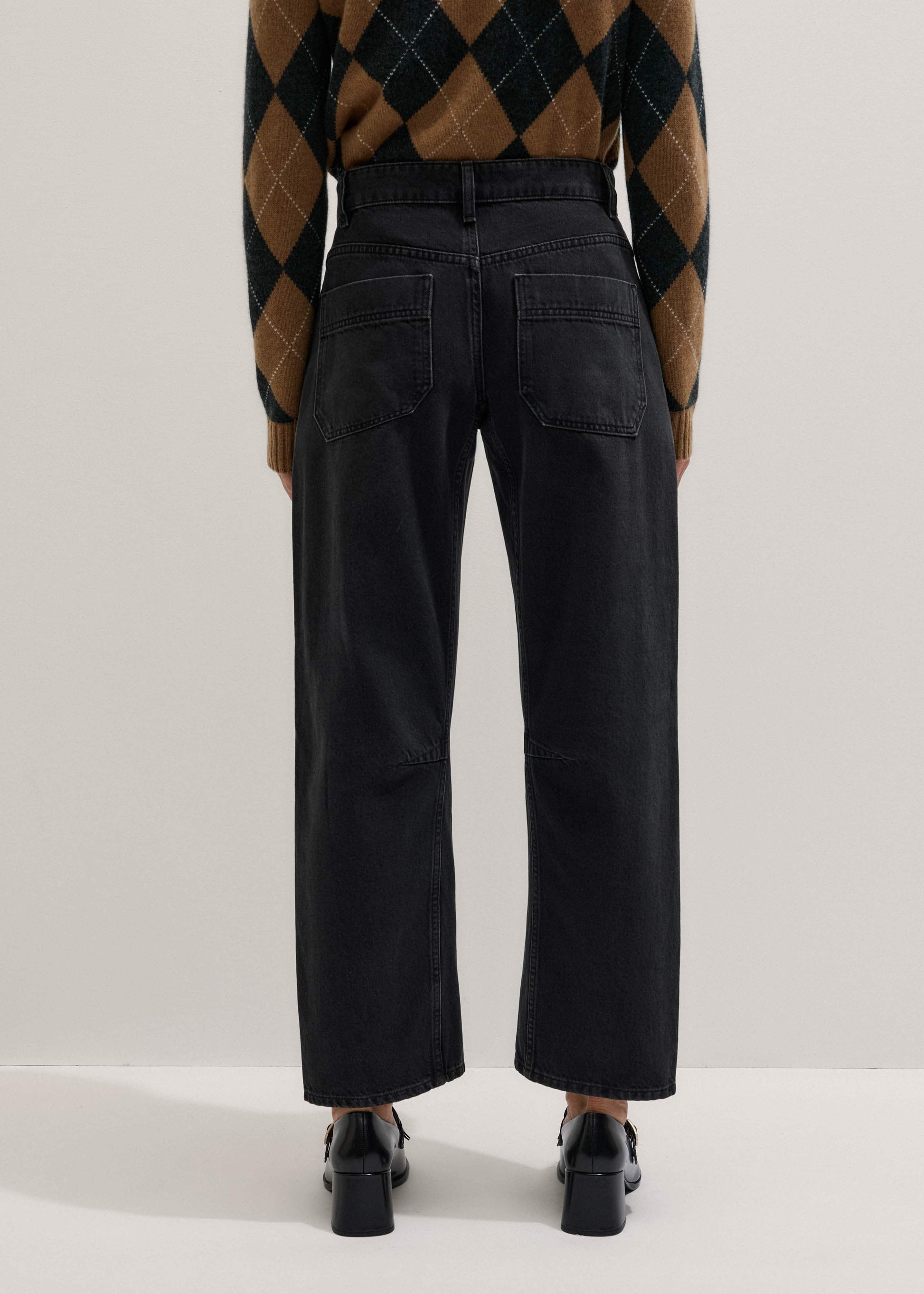 ME and EM Clothing Black Patch Pocket Engineered Jean