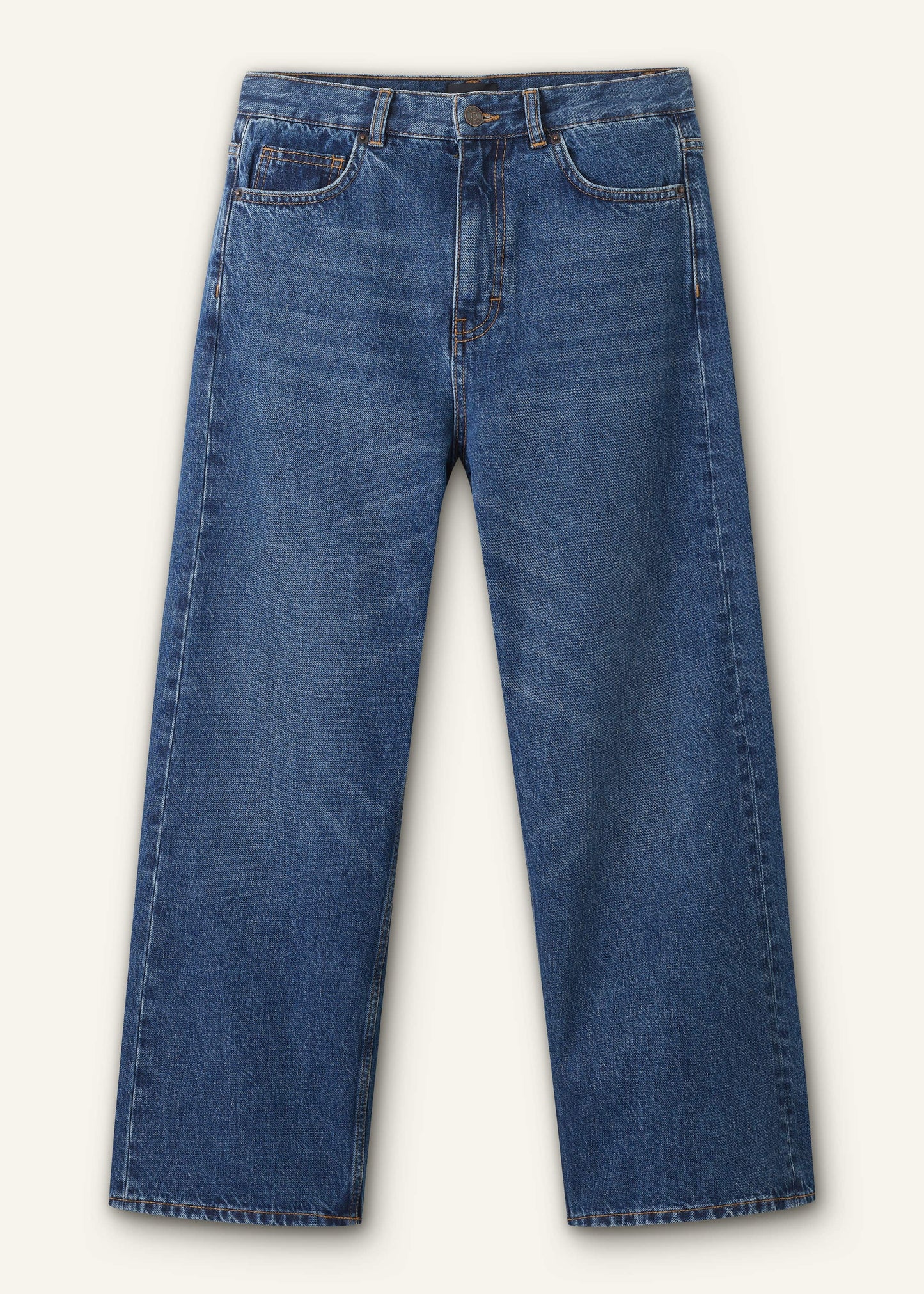 ME and EM Clothing Dark Blue Straight Crop Jean