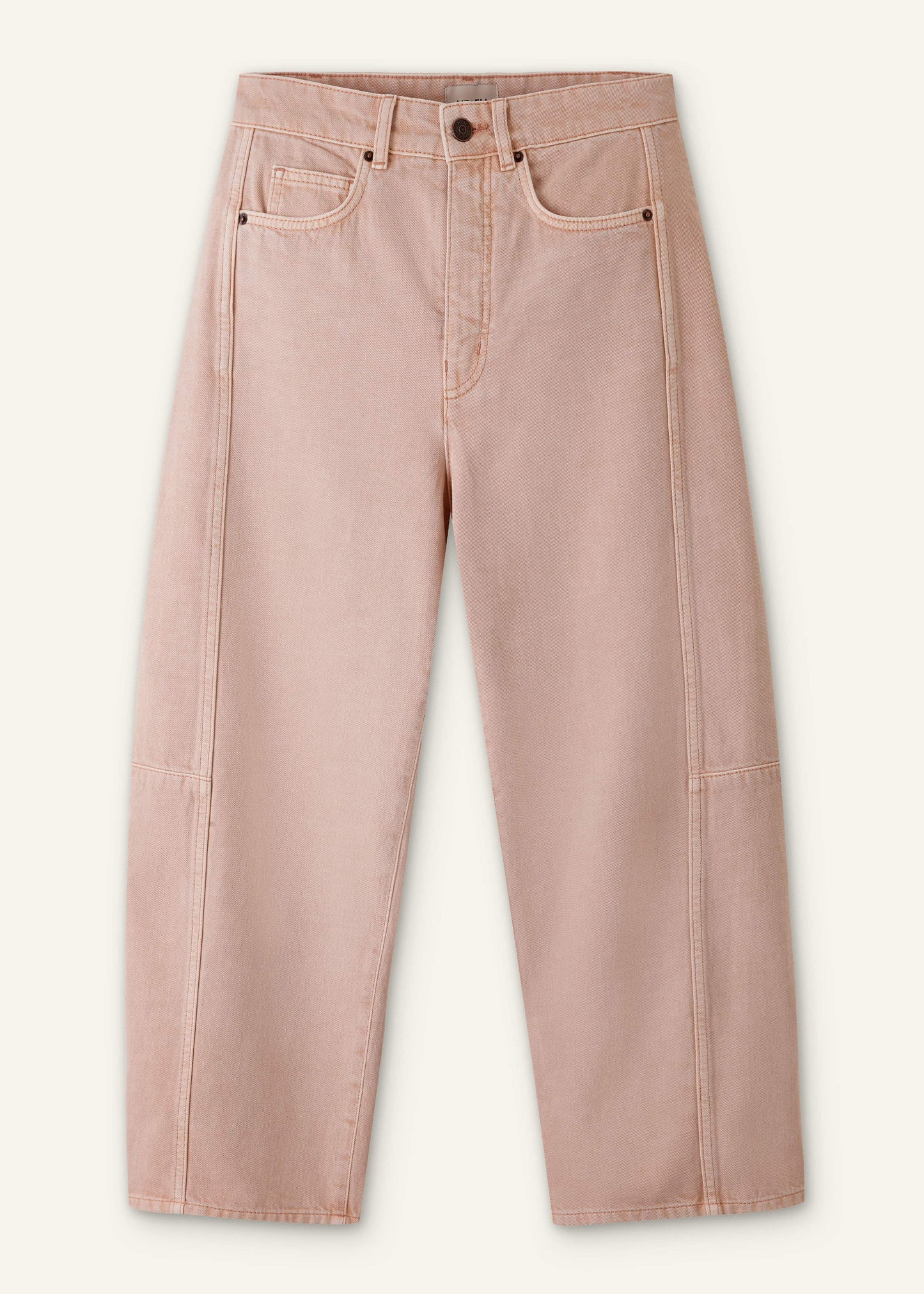 ME and EM Clothing Pink Exaggerated Crop Jean