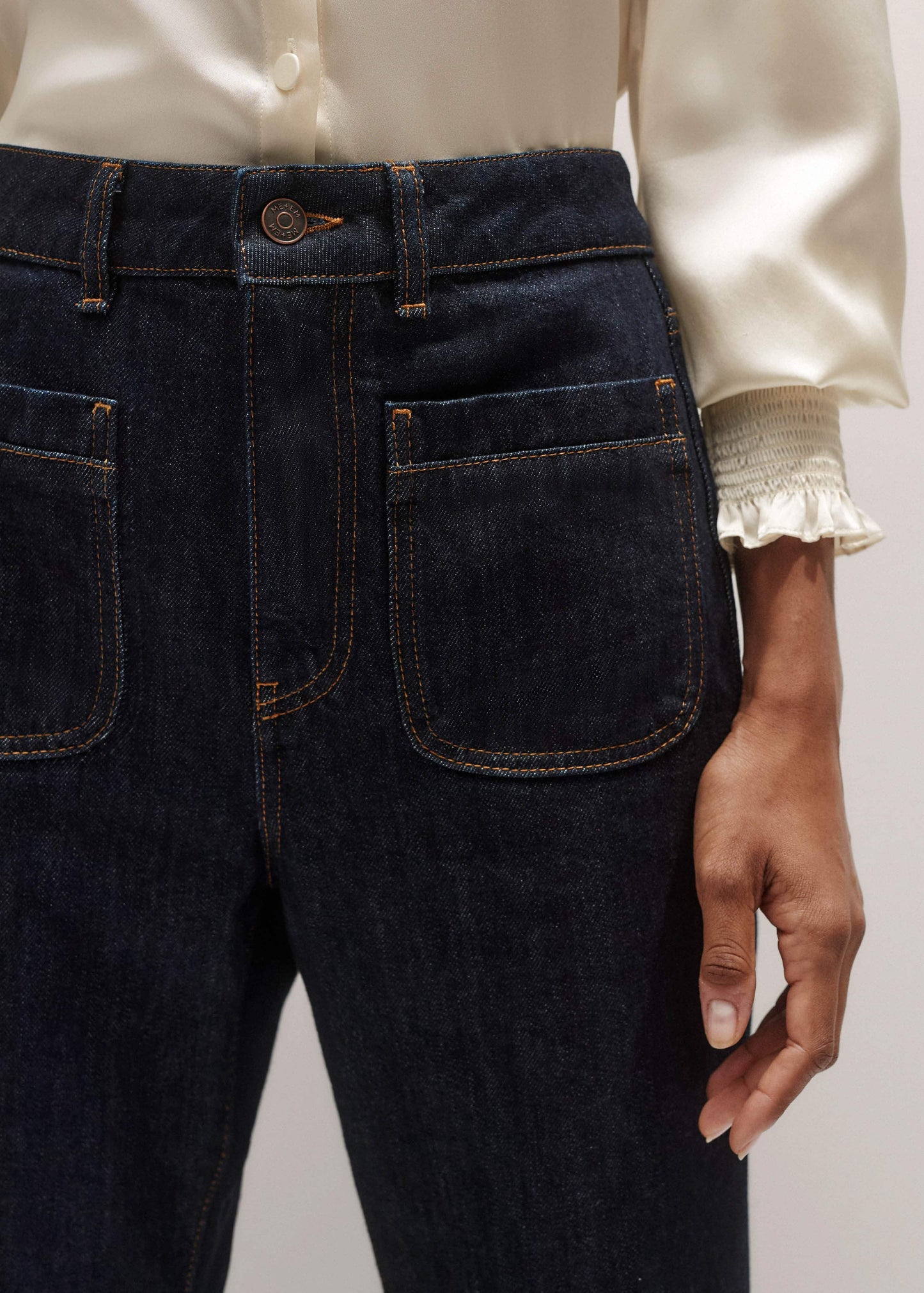 ME and EM Clothing Blue Subtle Flare Jean