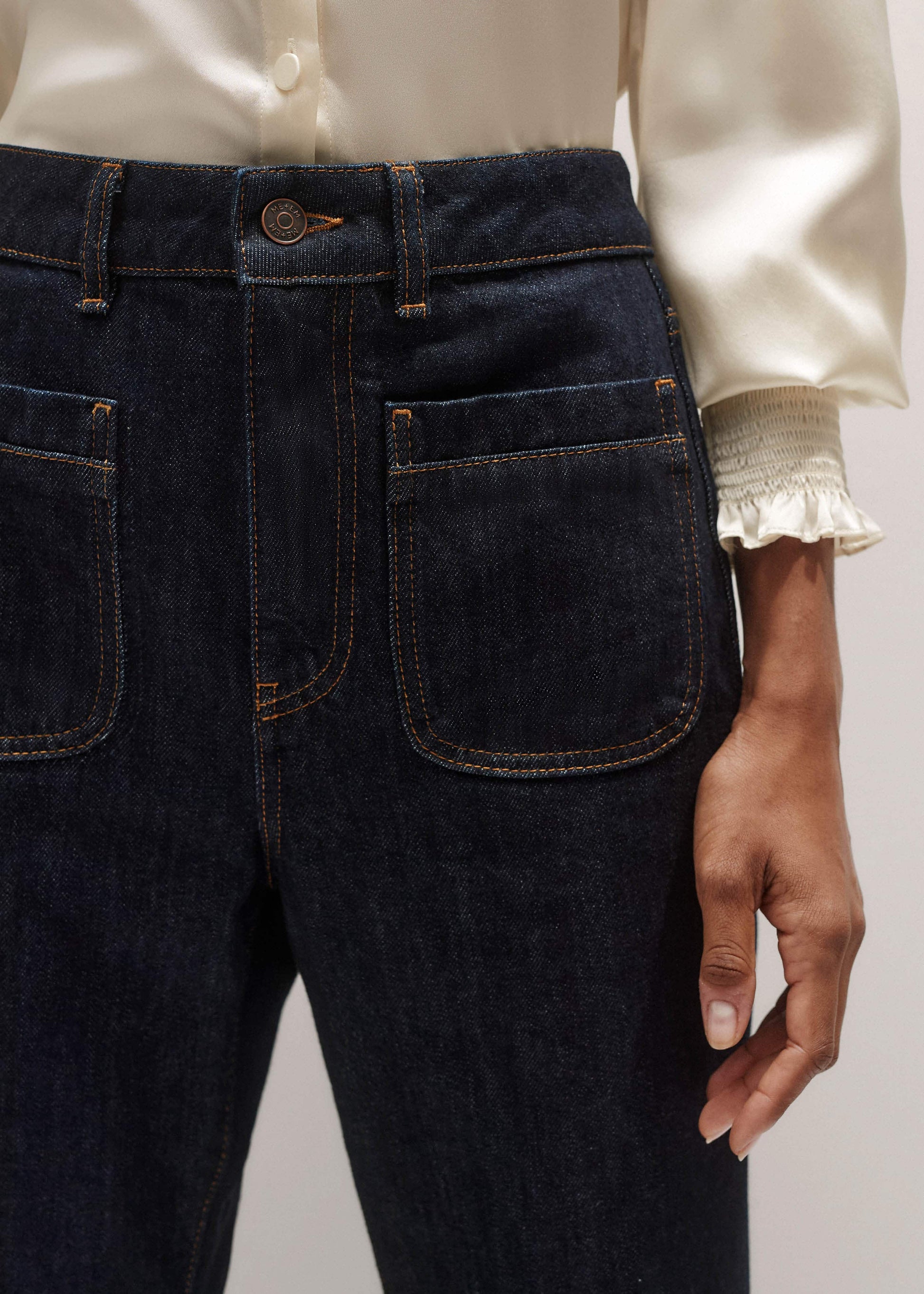 ME and EM Clothing Blue Subtle Flare Jean